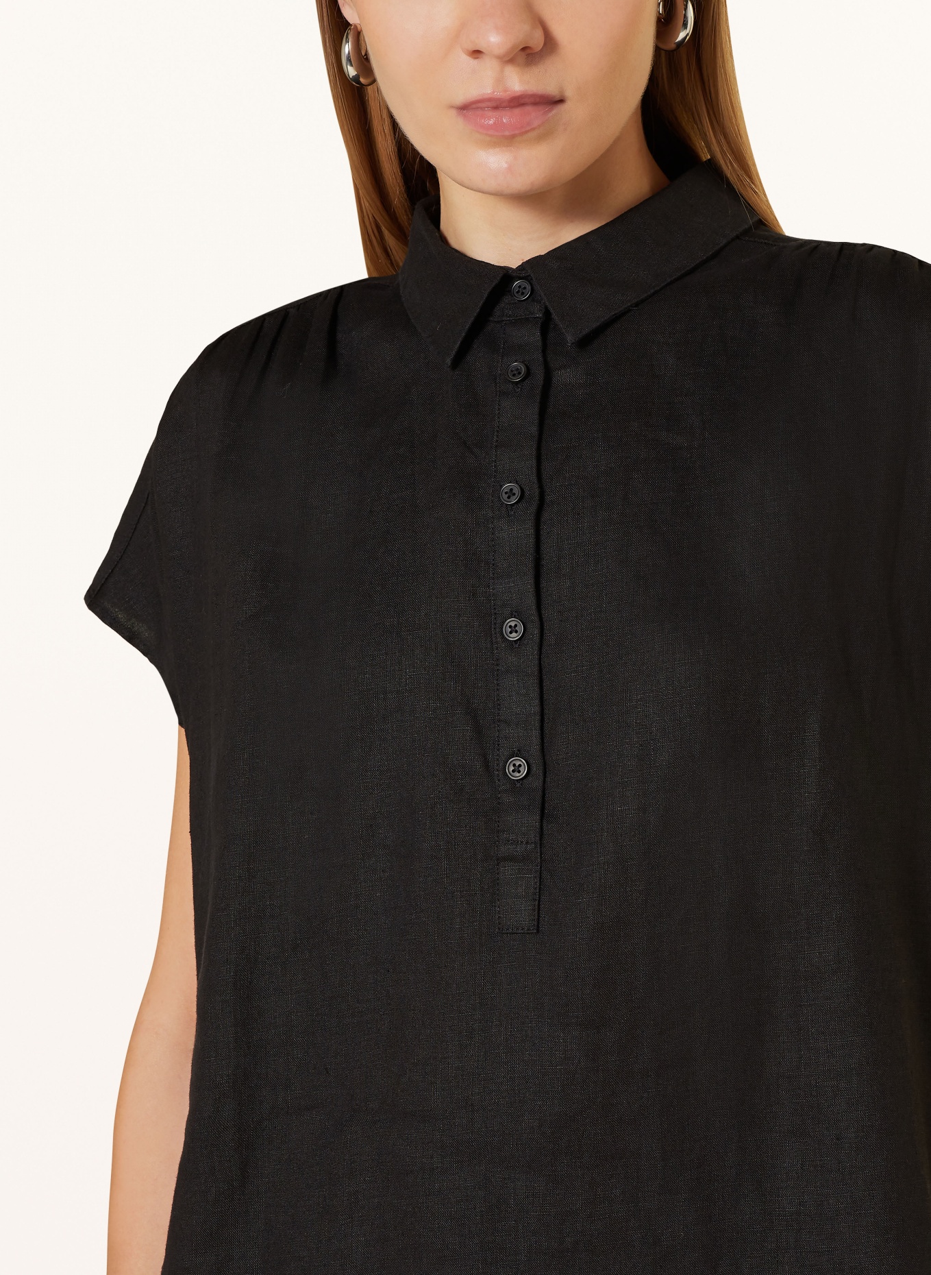 BETTY&CO Shirt blouse made of linen, Color: BLACK (Image 4)