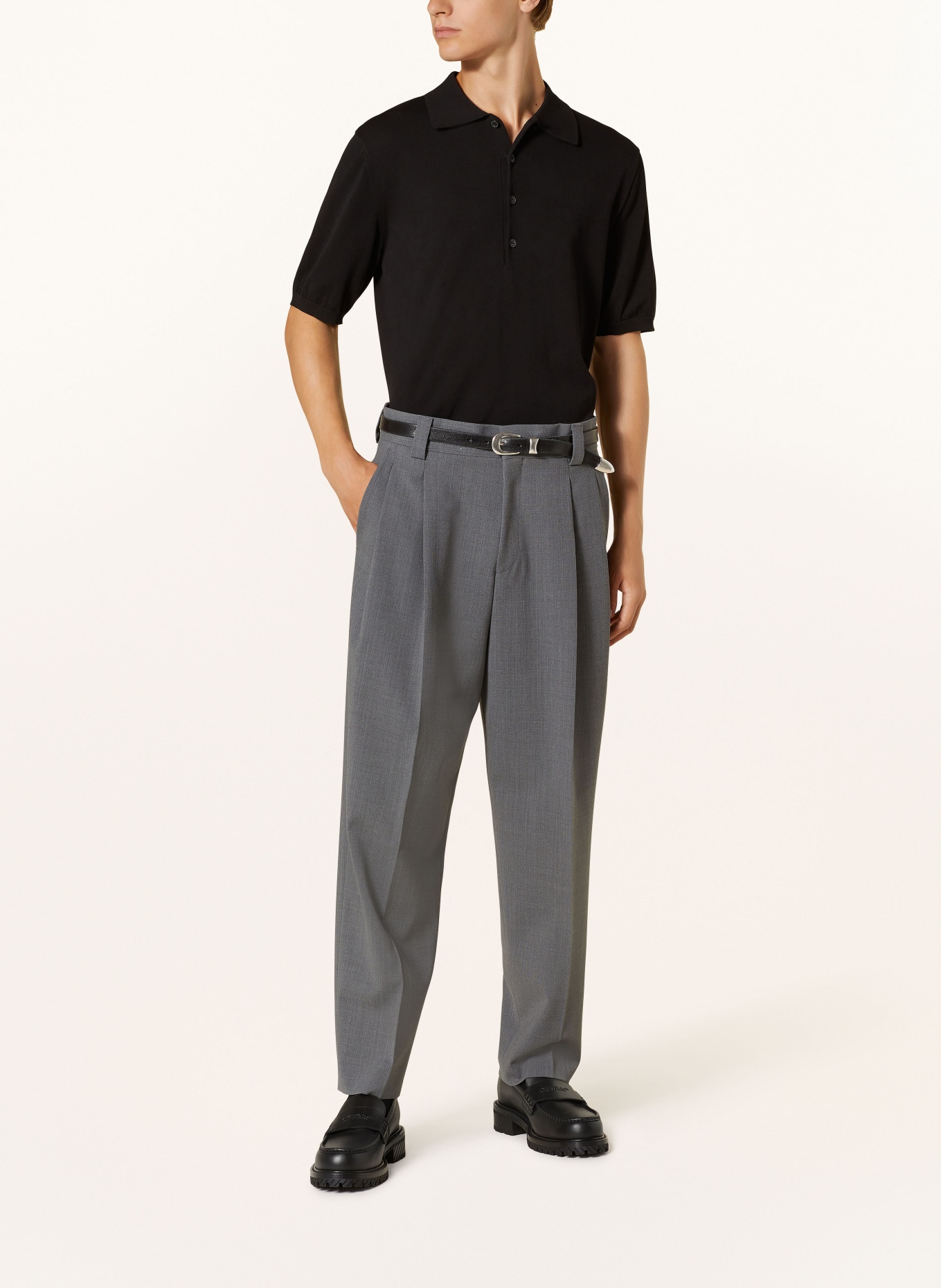 HUGO Suit trousers HARLY regular fit, Color: 030 MEDIUM GREY (Image 3)