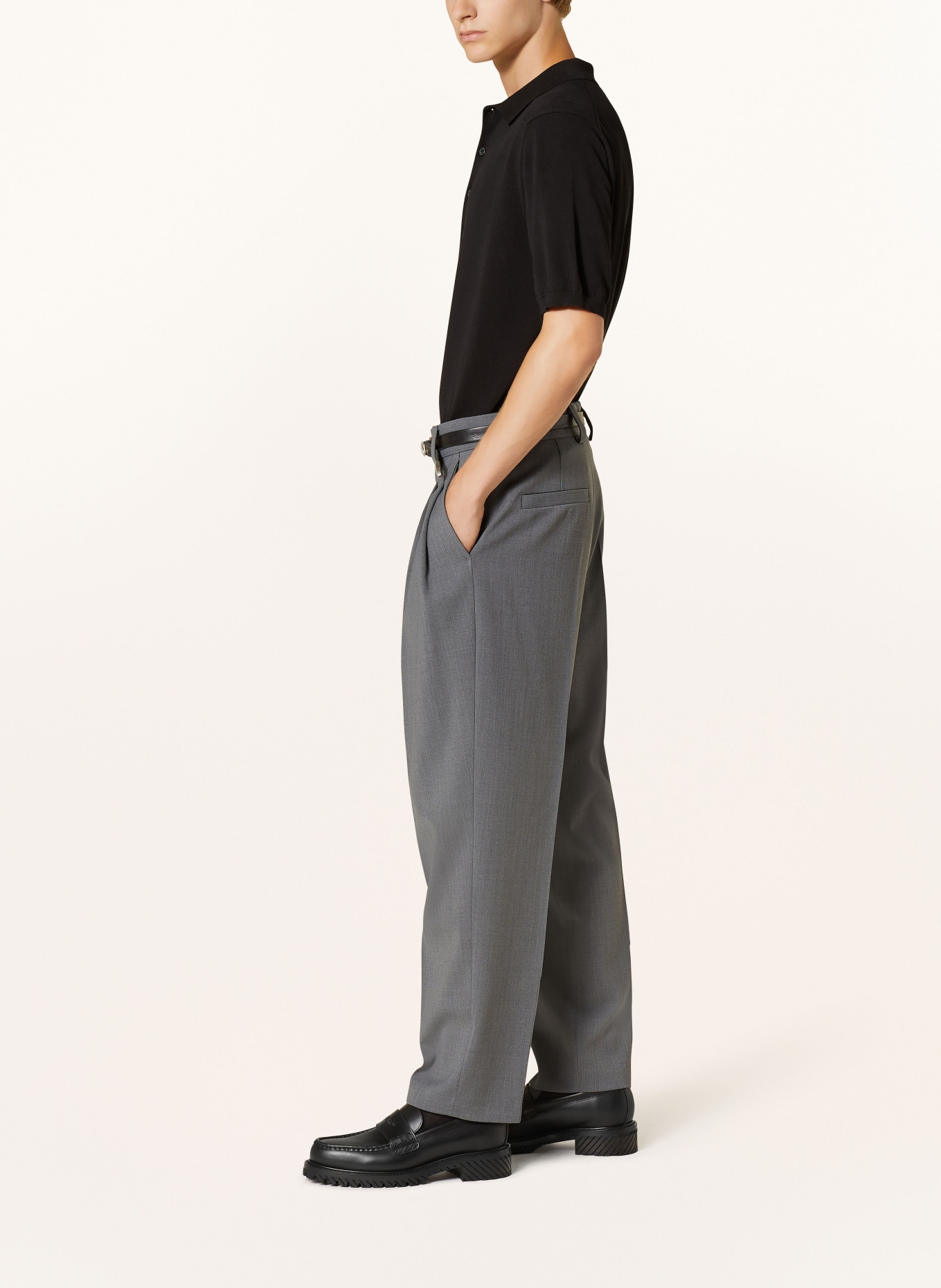 HUGO Spodnie garniturowe HARLY regular fit, Kolor: 030 MEDIUM GREY (Obrazek 5)