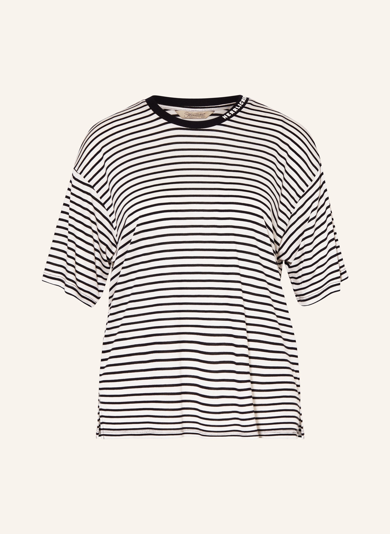 Herrlicher T-shirt STINELLA, Color: WHITE/ BLACK (Image 1)
