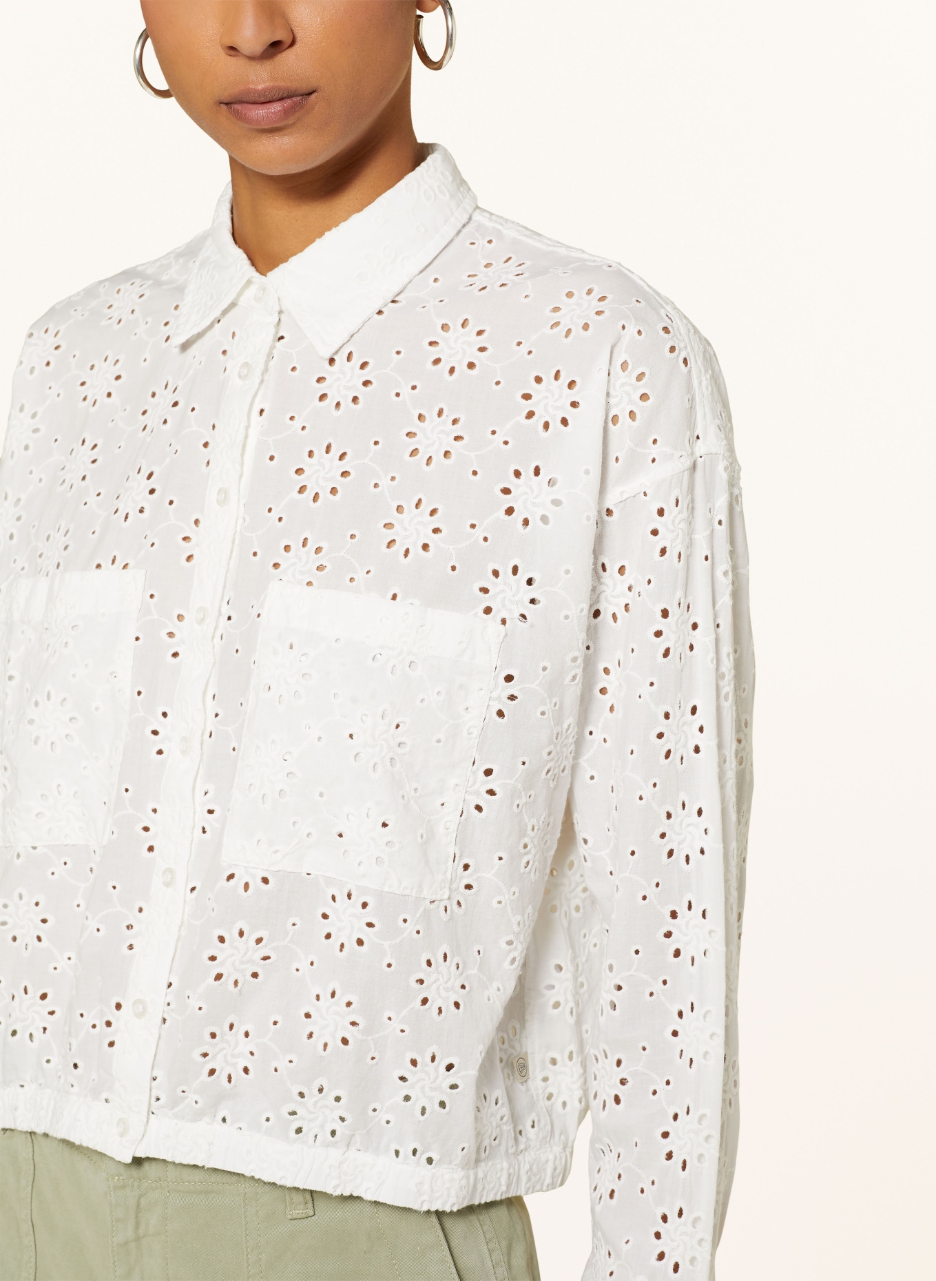 Herrlicher Shirt blouse LILINE made of broderie anglaise, Color: WHITE (Image 4)