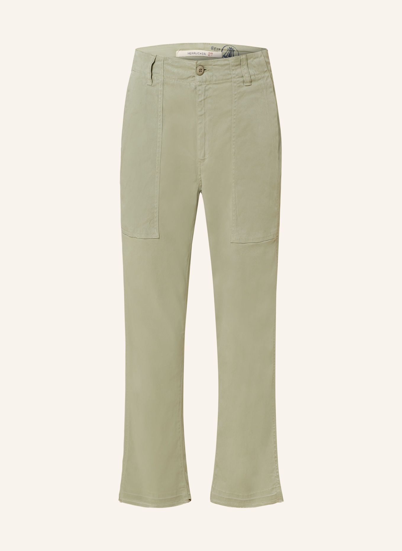Herrlicher 7/8 trousers FATIQUE, Color: LIGHT GREEN (Image 1)
