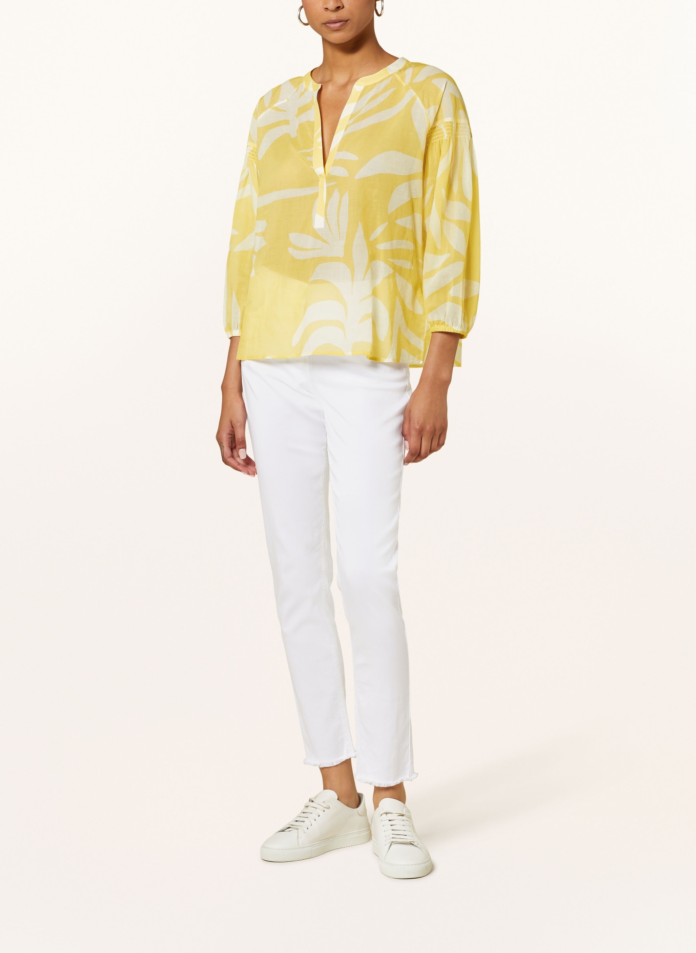 monari Shirt blouse, Color: YELLOW/ WHITE (Image 2)