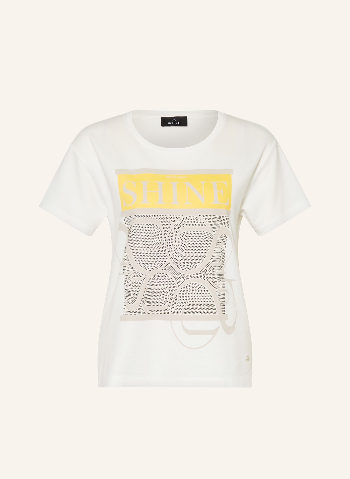 monari T-Shirt mit Schmucksteinen, Farbe: CREME (Bild 1)