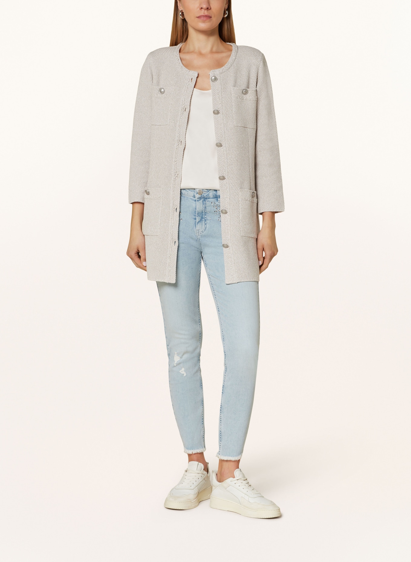 Monari strickjacke silber clearance