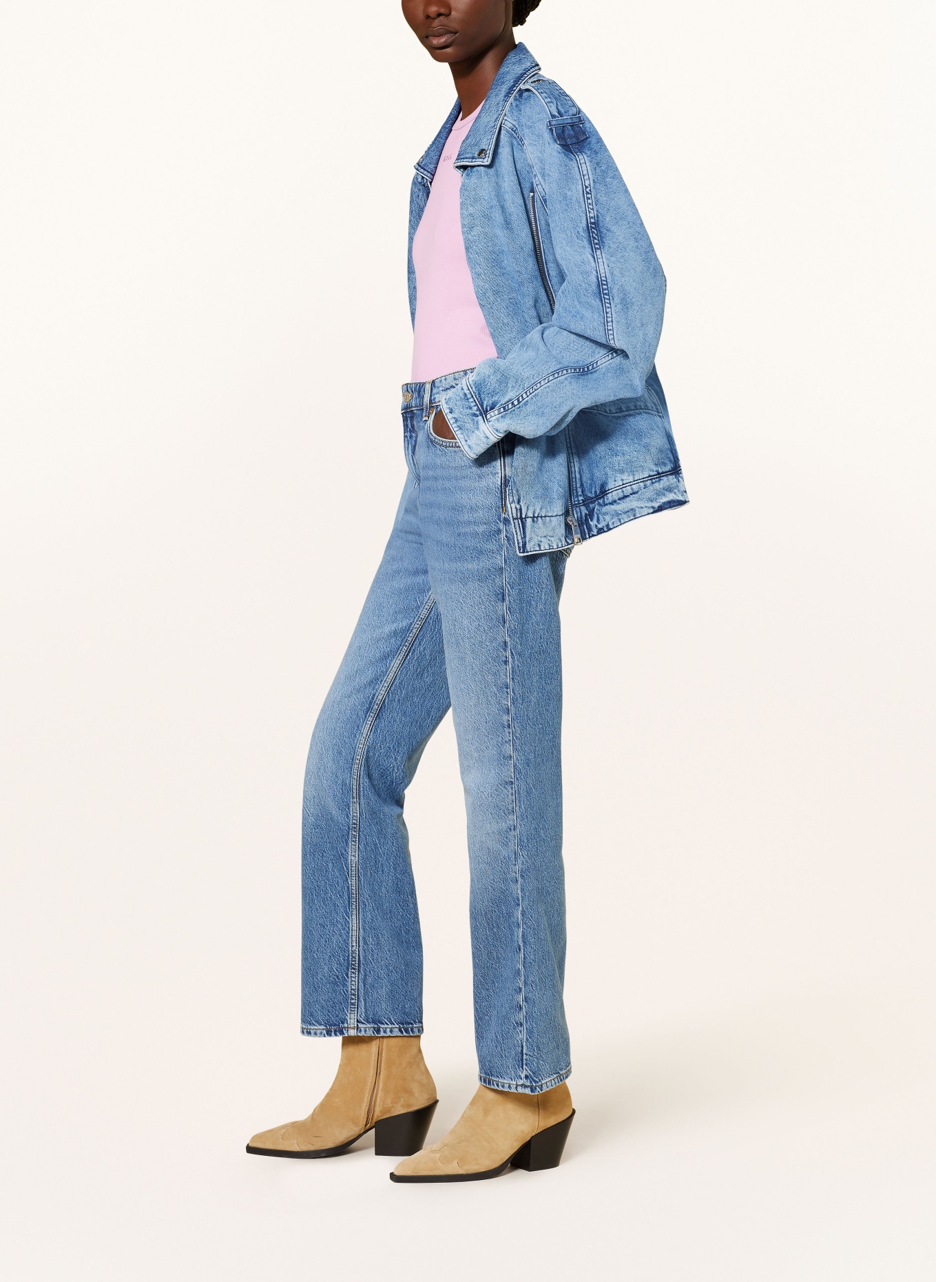 BOSS Straight Jeans ADA, Farbe: 434 BRIGHT BLUE (Bild 4)