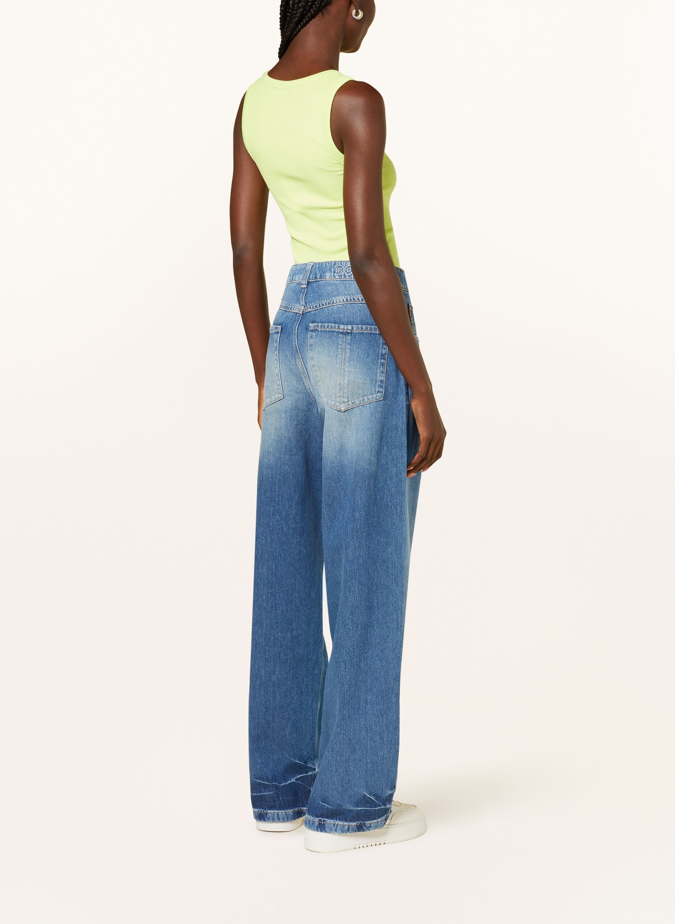BOSS Straight Jeans C_WIDE LEG, Farbe: 424 MEDIUM BLUE (Bild 3)