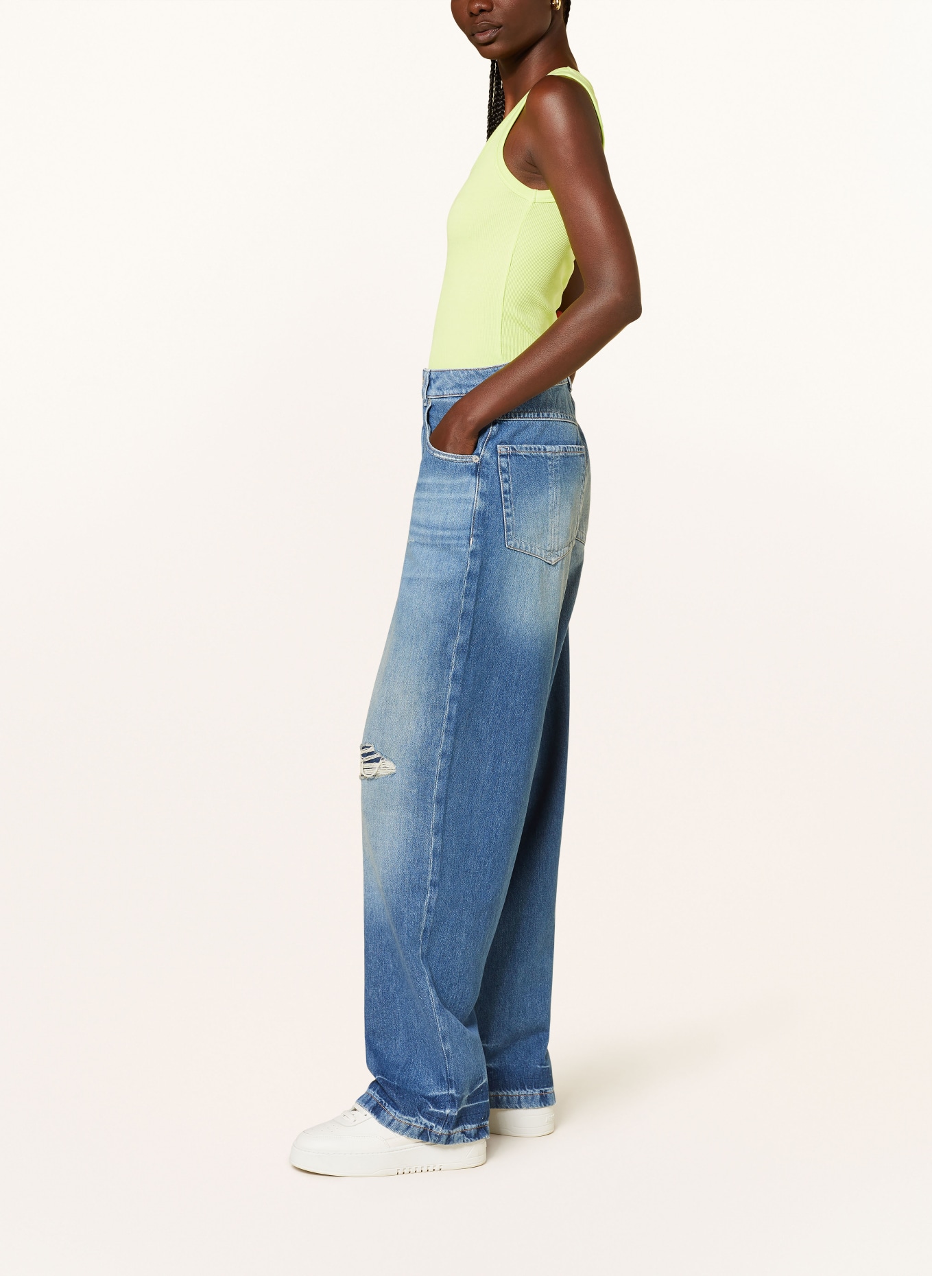 BOSS Straight Jeans C_WIDE LEG, Farbe: 424 MEDIUM BLUE (Bild 4)