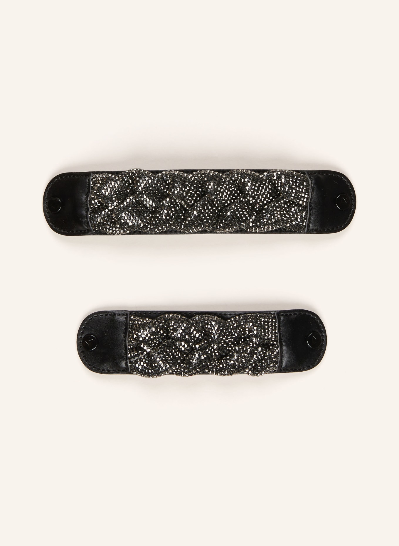 HEY MARLY Ozdobný prvek na sandály BRAIDED GLITTER s ozdobnými kamínky, Barva: ČERNÁ (Obrázek 1)