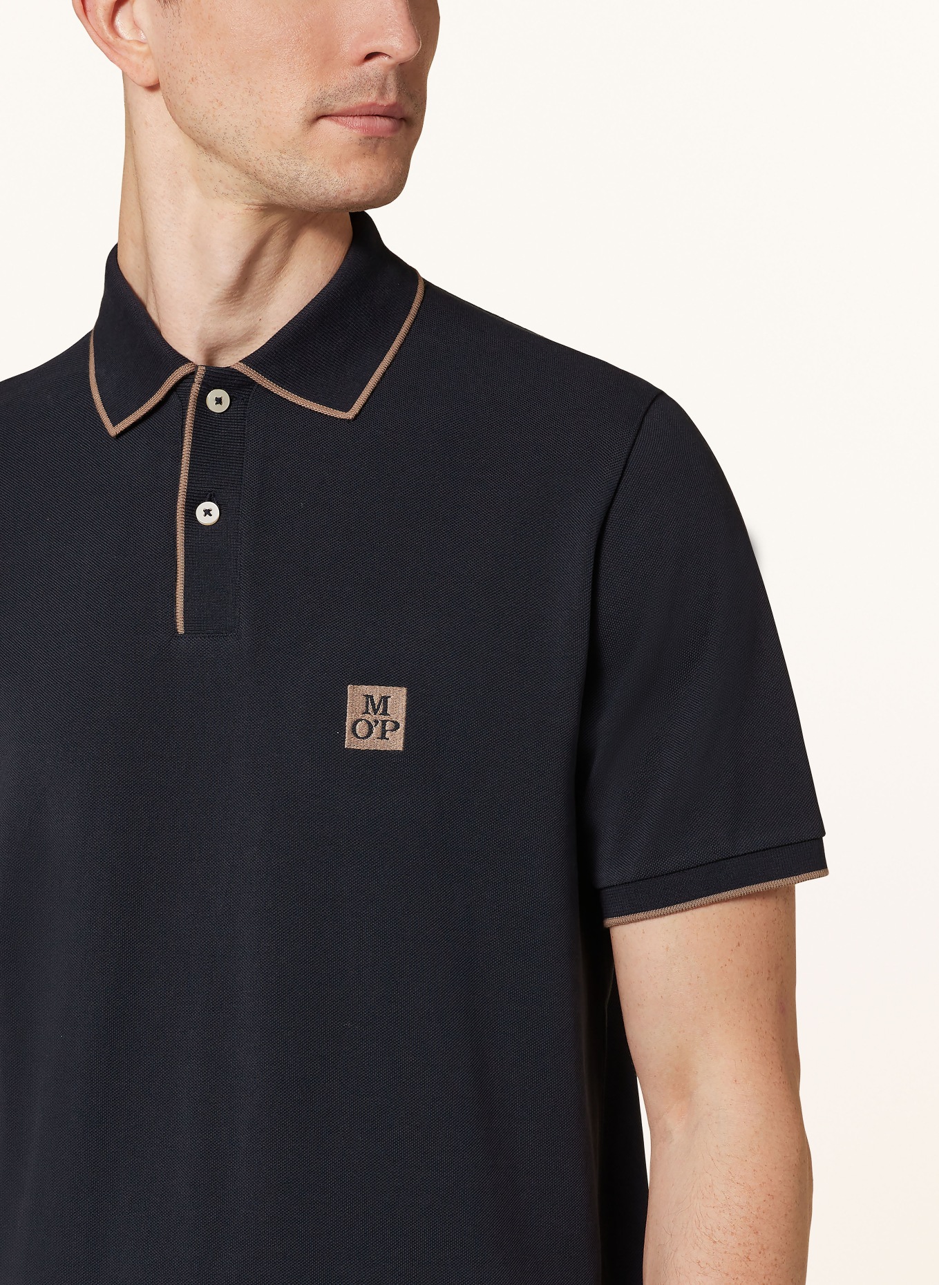 Marc O'Polo Piqué polo shirt regular fit, Color: DARK BLUE (Image 4)