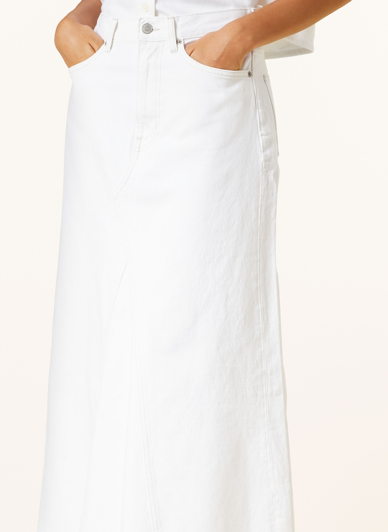 COS Spódnica jeansowa, Kolor: 002 WHITE DUSTY LIGHT (Obrazek 4)