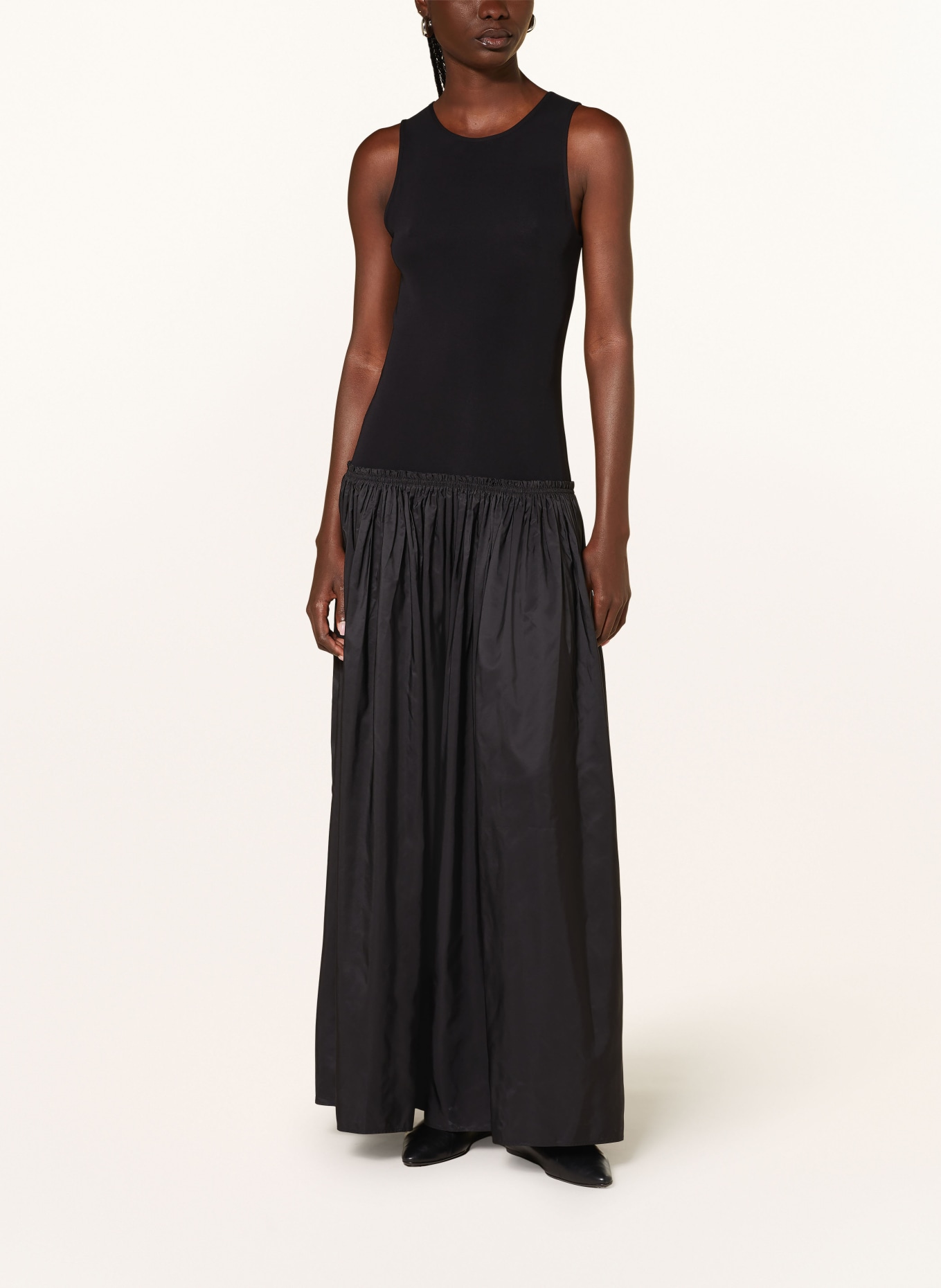 COS Dress in mixed materials, Color: BLACK (Image 2)