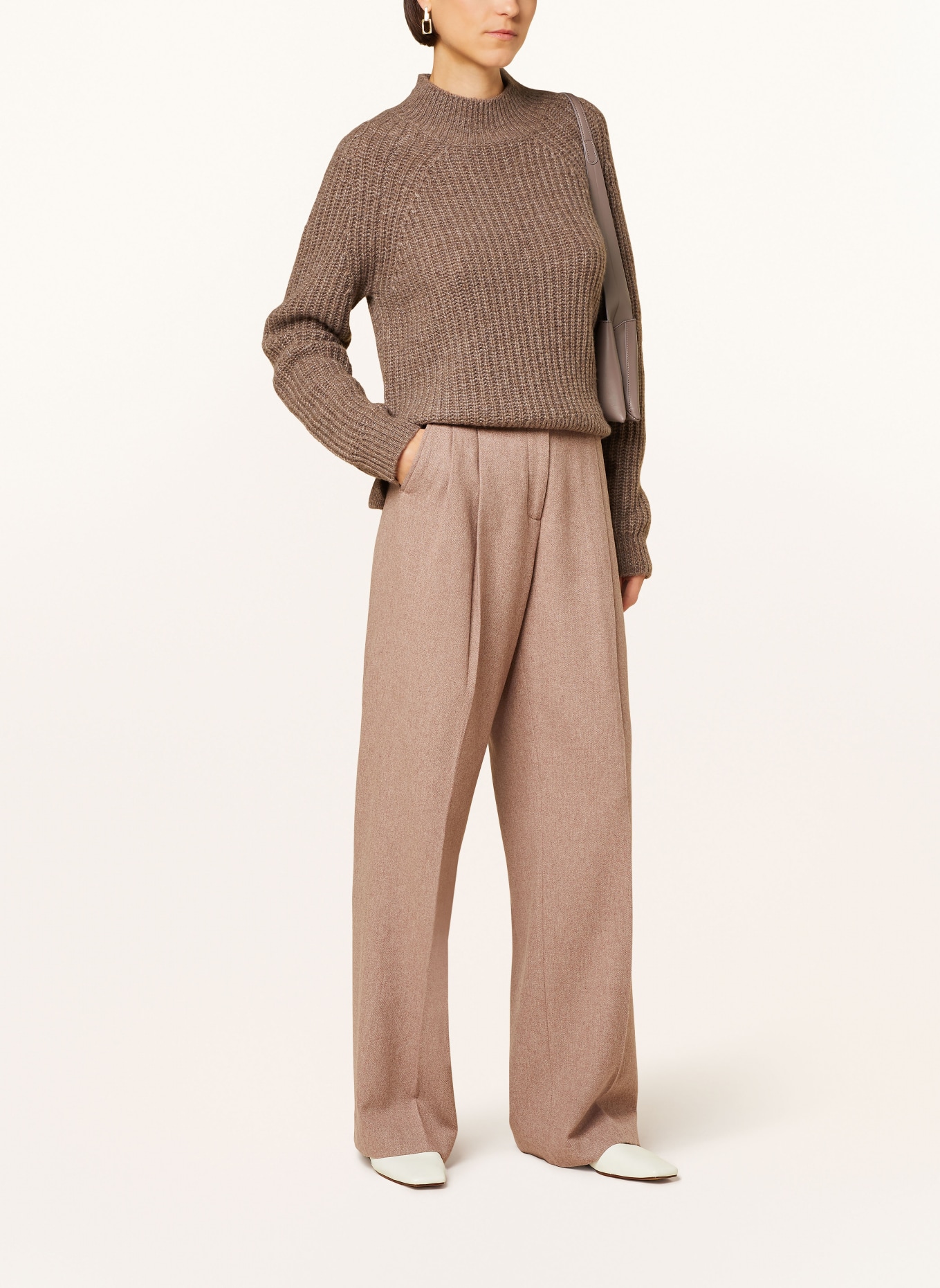 MRS & HUGS Wide leg trousers, Color: TAUPE (Image 2)