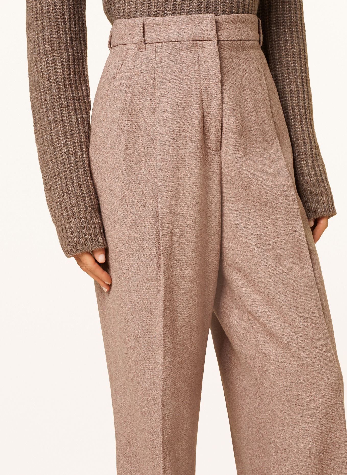 MRS & HUGS Wide leg trousers, Color: TAUPE (Image 5)