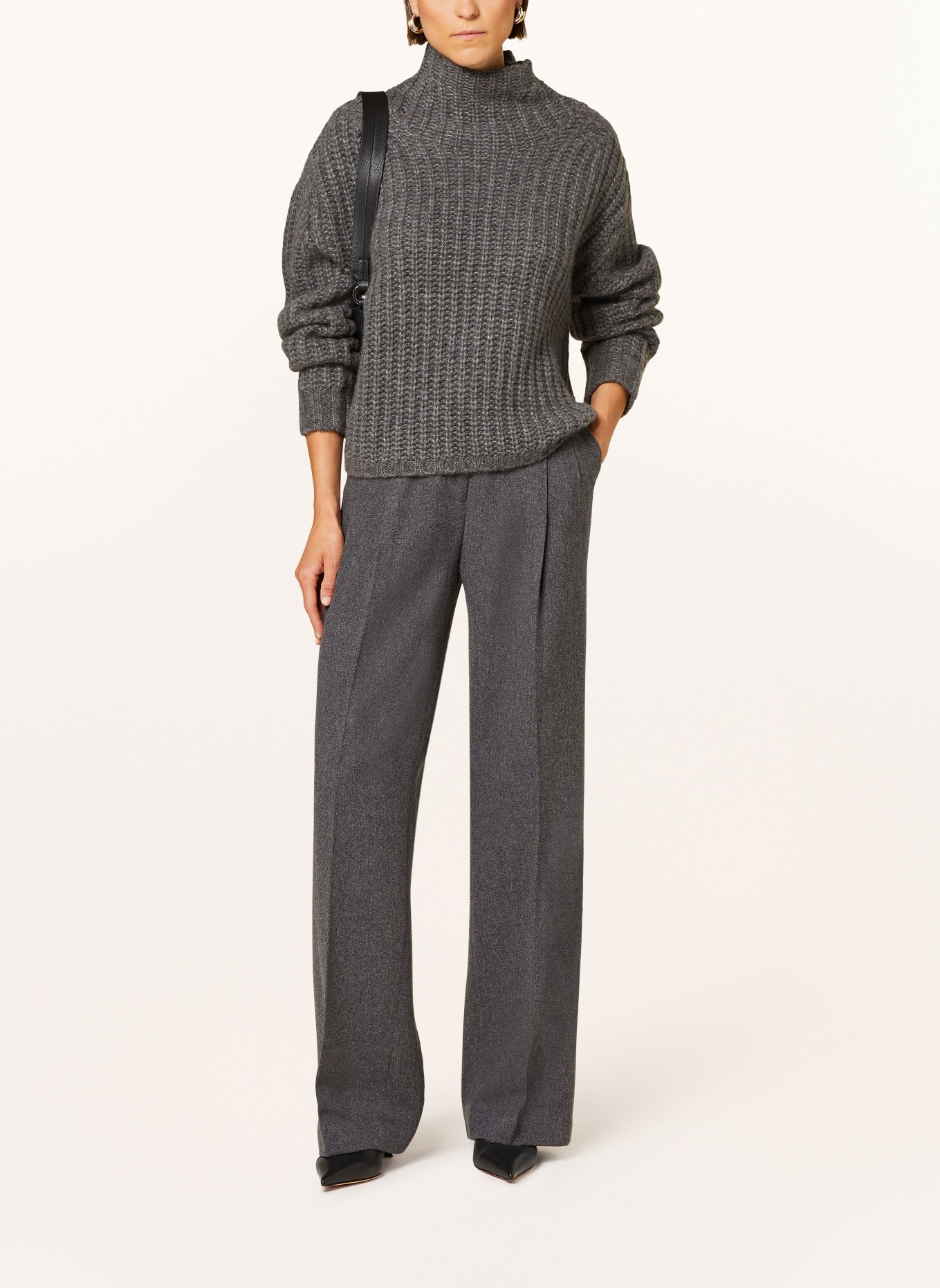 MRS & HUGS Wide leg trousers, Color: DARK GRAY (Image 2)