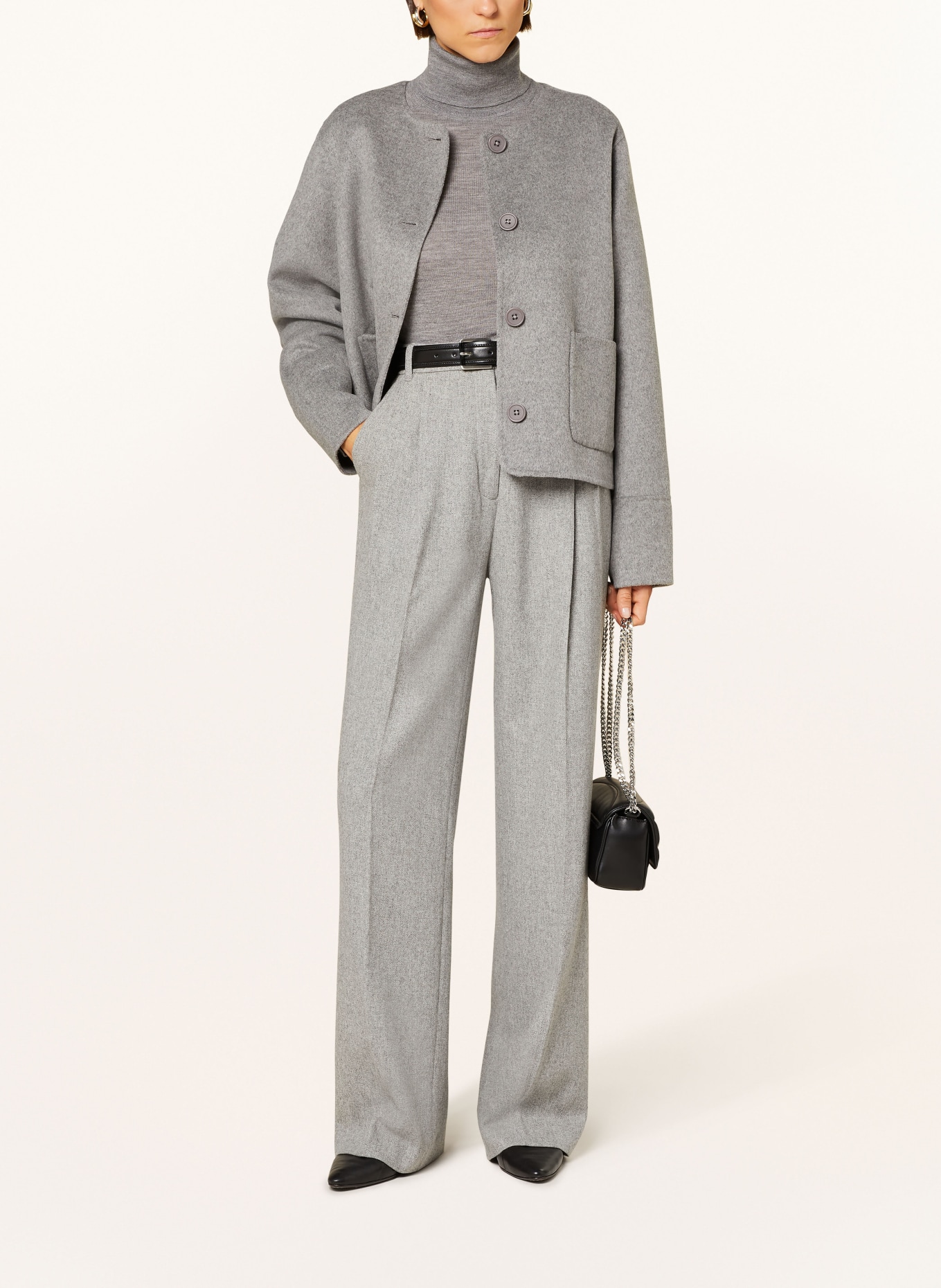 MRS & HUGS Wide leg trousers, Color: LIGHT GRAY (Image 2)