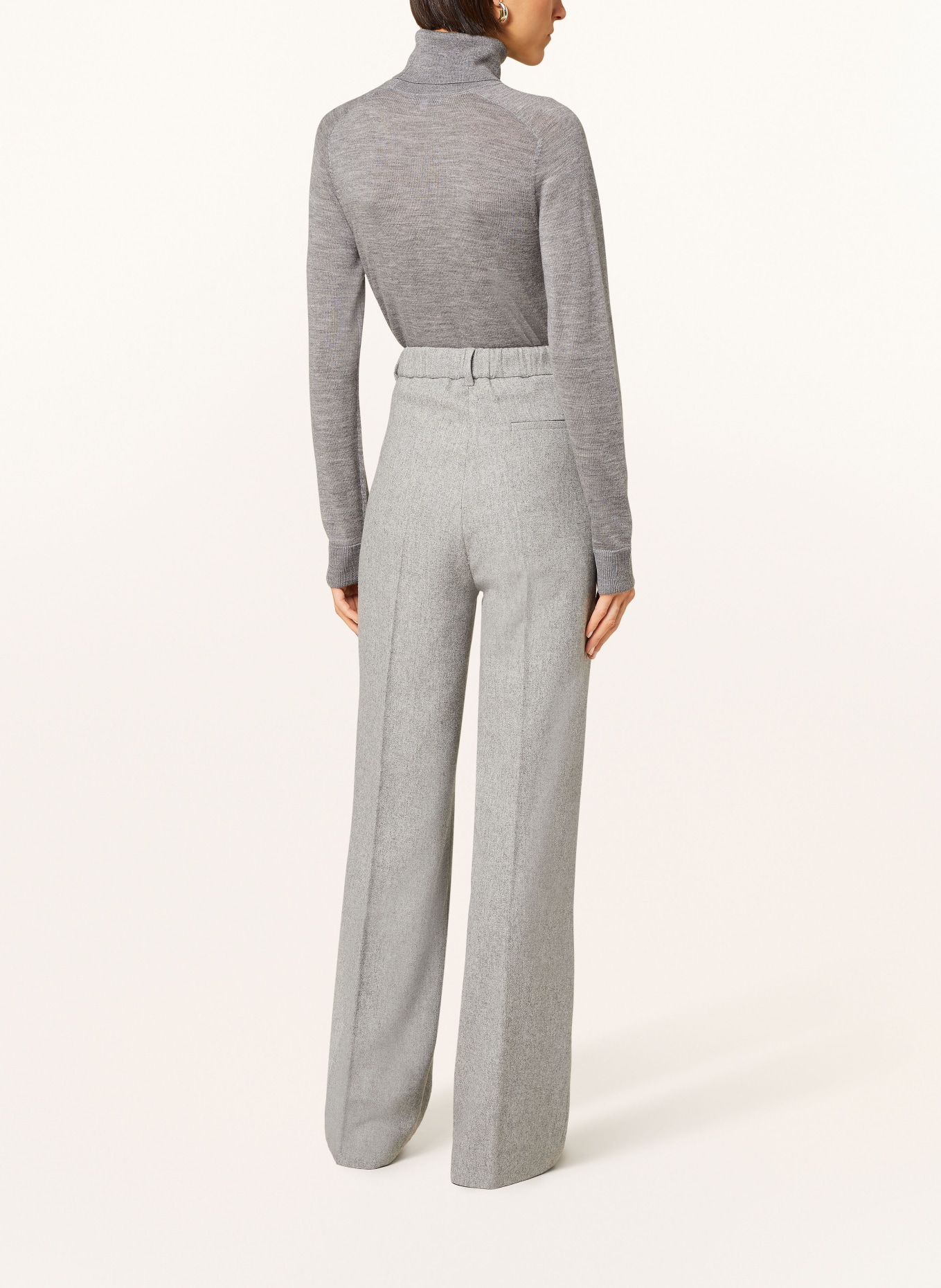 MRS & HUGS Wide leg trousers, Color: LIGHT GRAY (Image 3)