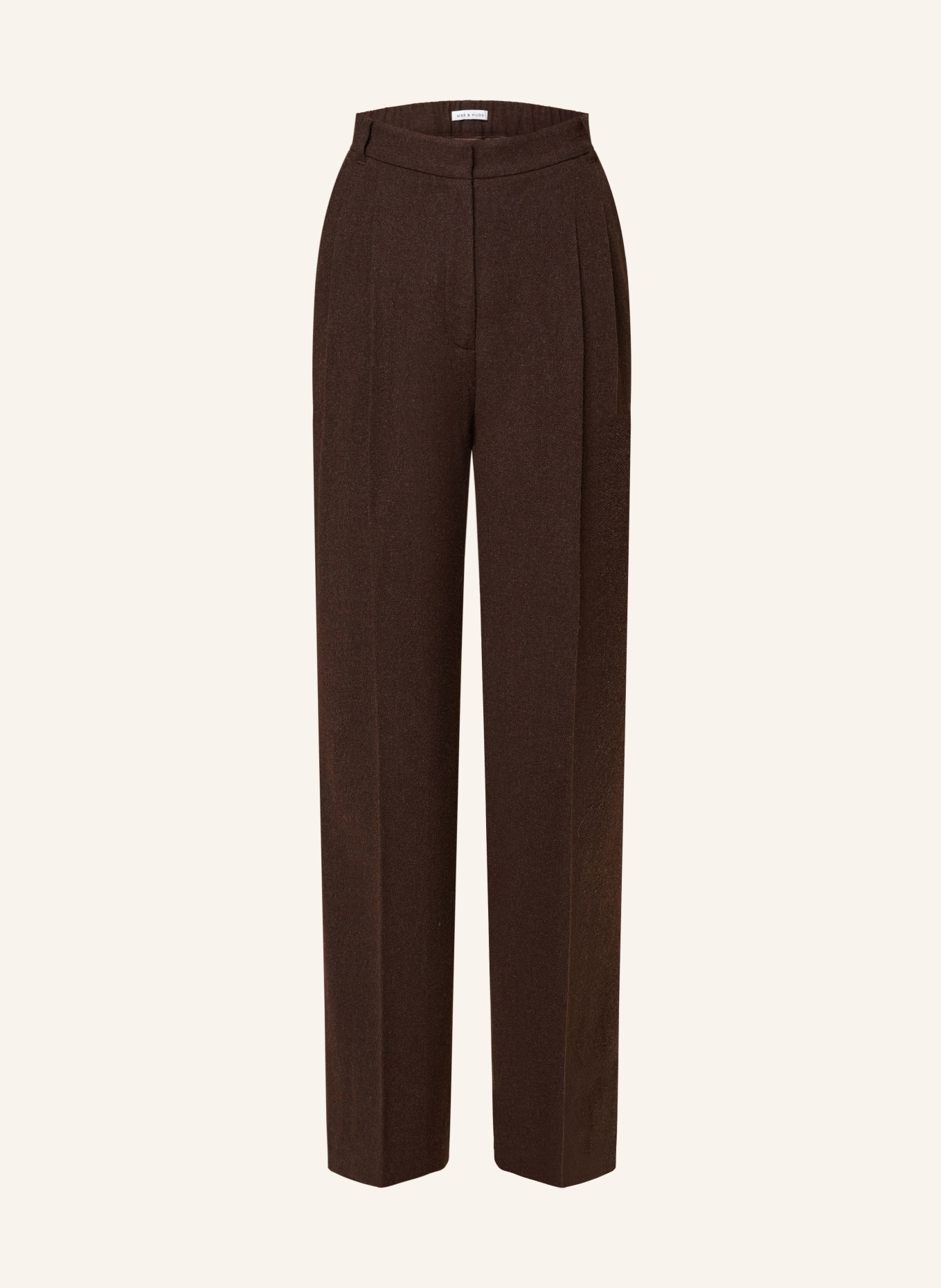 MRS & HUGS Wide leg trousers: DARK BROWN