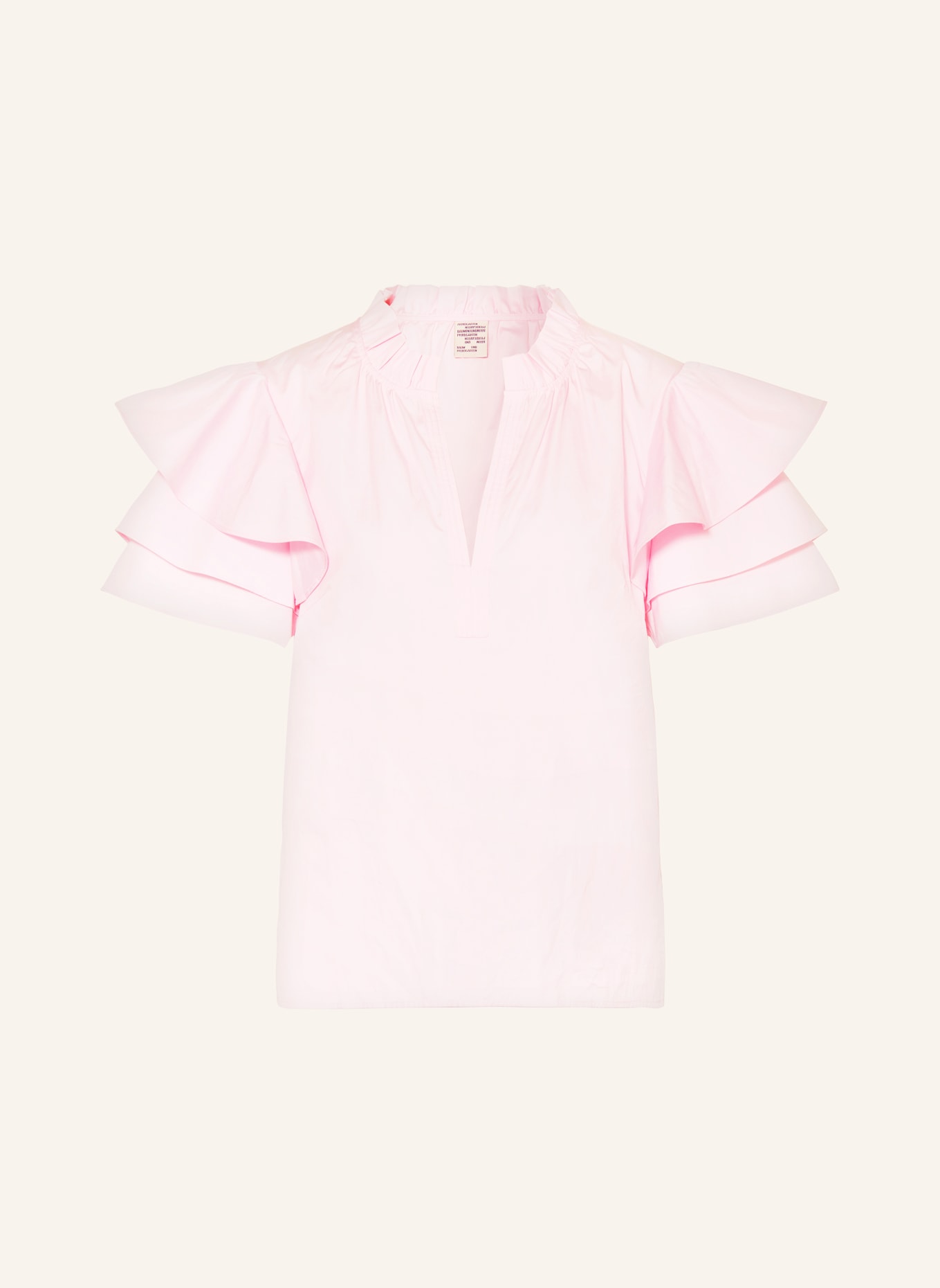 BAUM UND PFERDGARTEN Shirt blouse MADINA with frills, Color: PINK (Image 1)