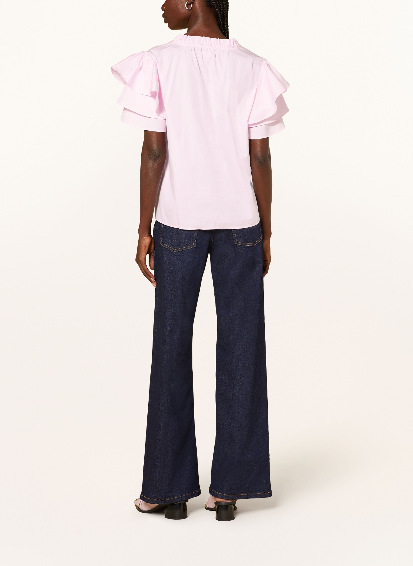 BAUM UND PFERDGARTEN Shirt blouse MADINA with frills, Color: PINK (Image 3)