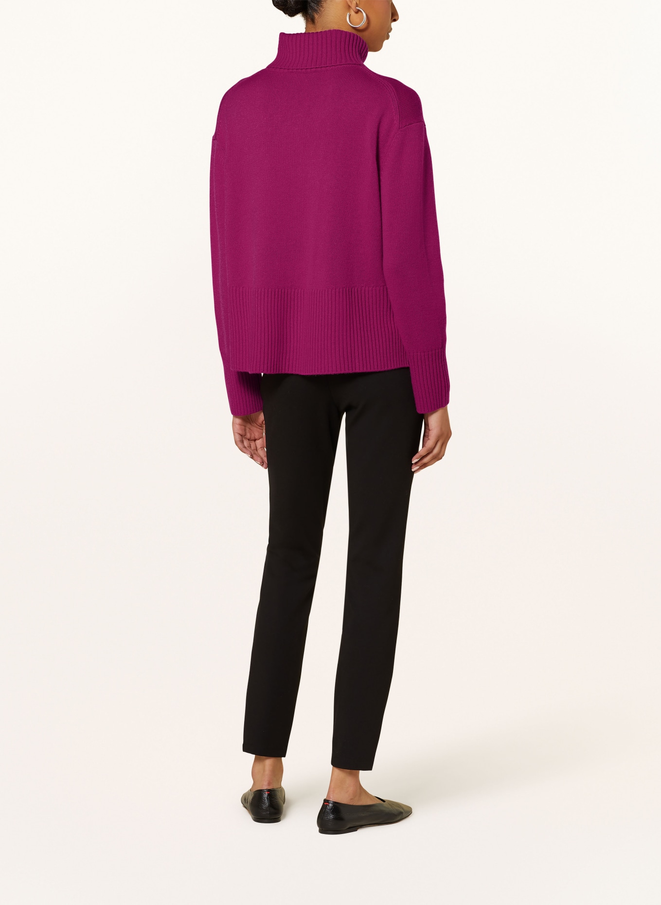 darling harbour Turtleneck sweater with cashmere, Color: FUCHSIA (Image 3)