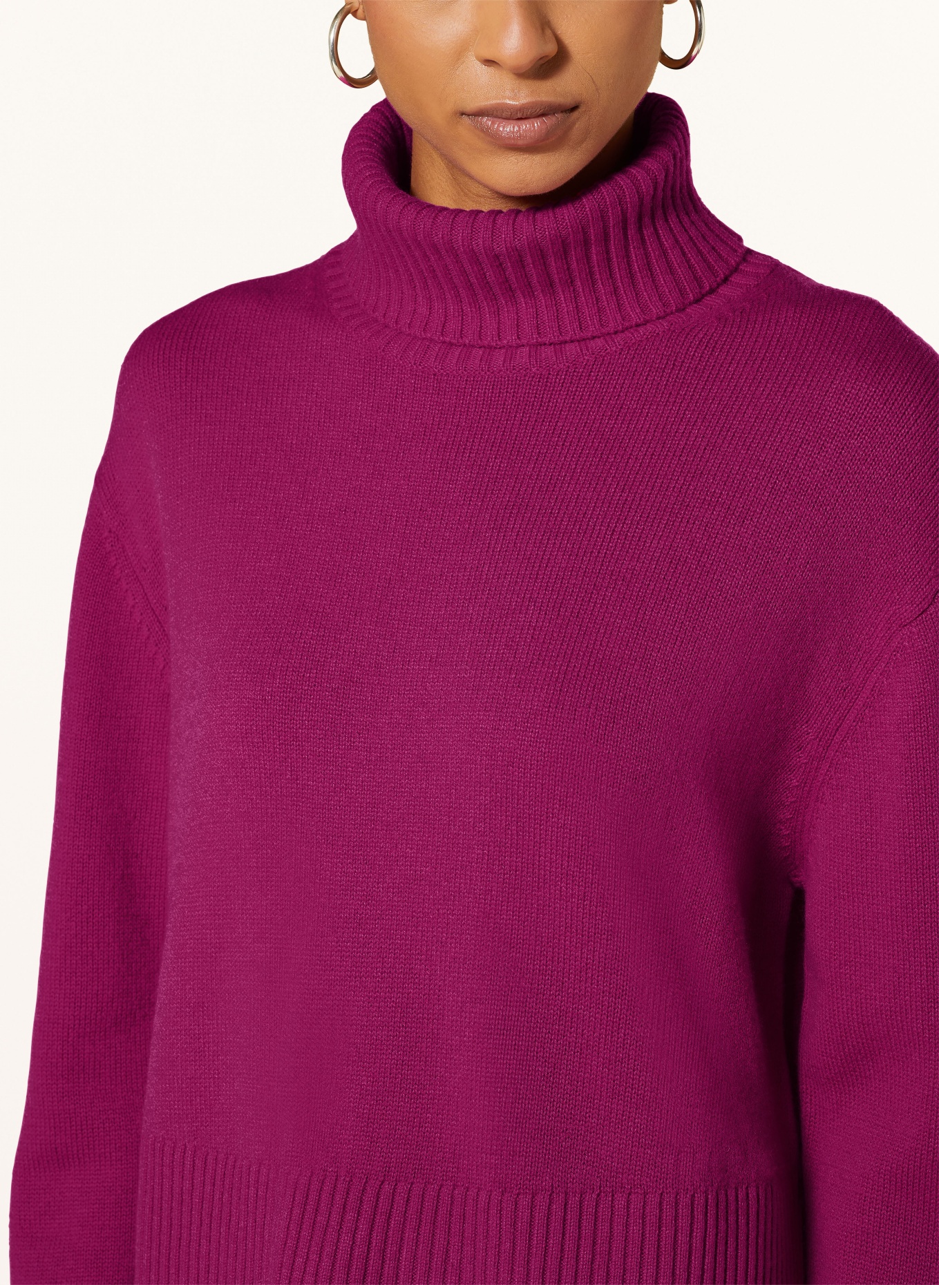 darling harbour Turtleneck sweater with cashmere, Color: FUCHSIA (Image 4)