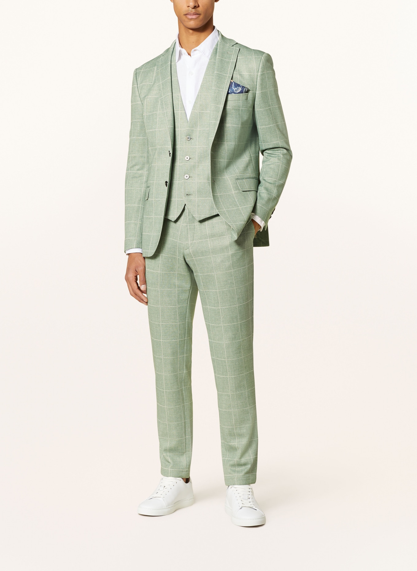 PAUL Spodnie garniturowe slim fit, Kolor: 710 GREEN (Obrazek 2)