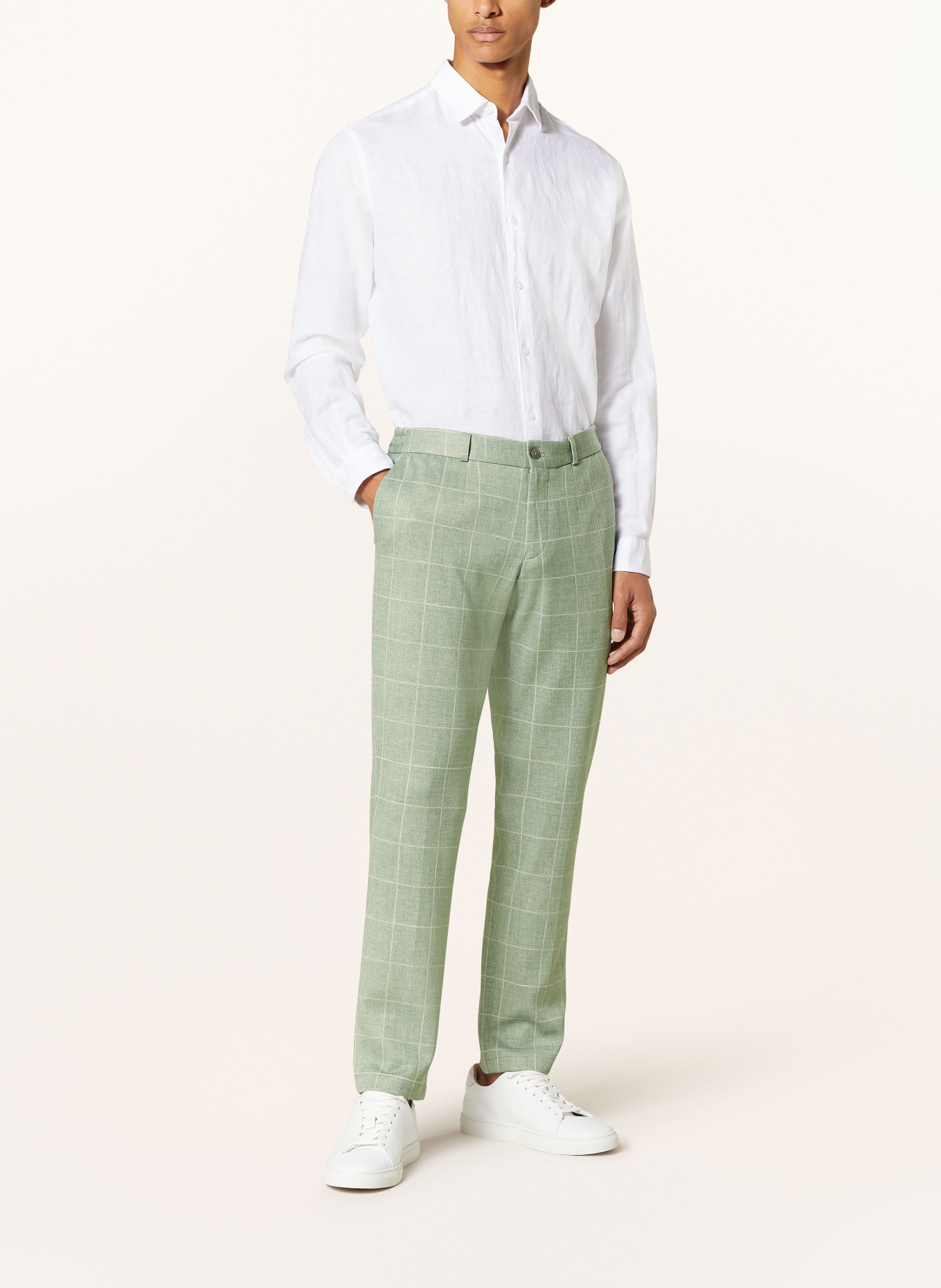 PAUL Spodnie garniturowe slim fit, Kolor: 710 GREEN (Obrazek 3)