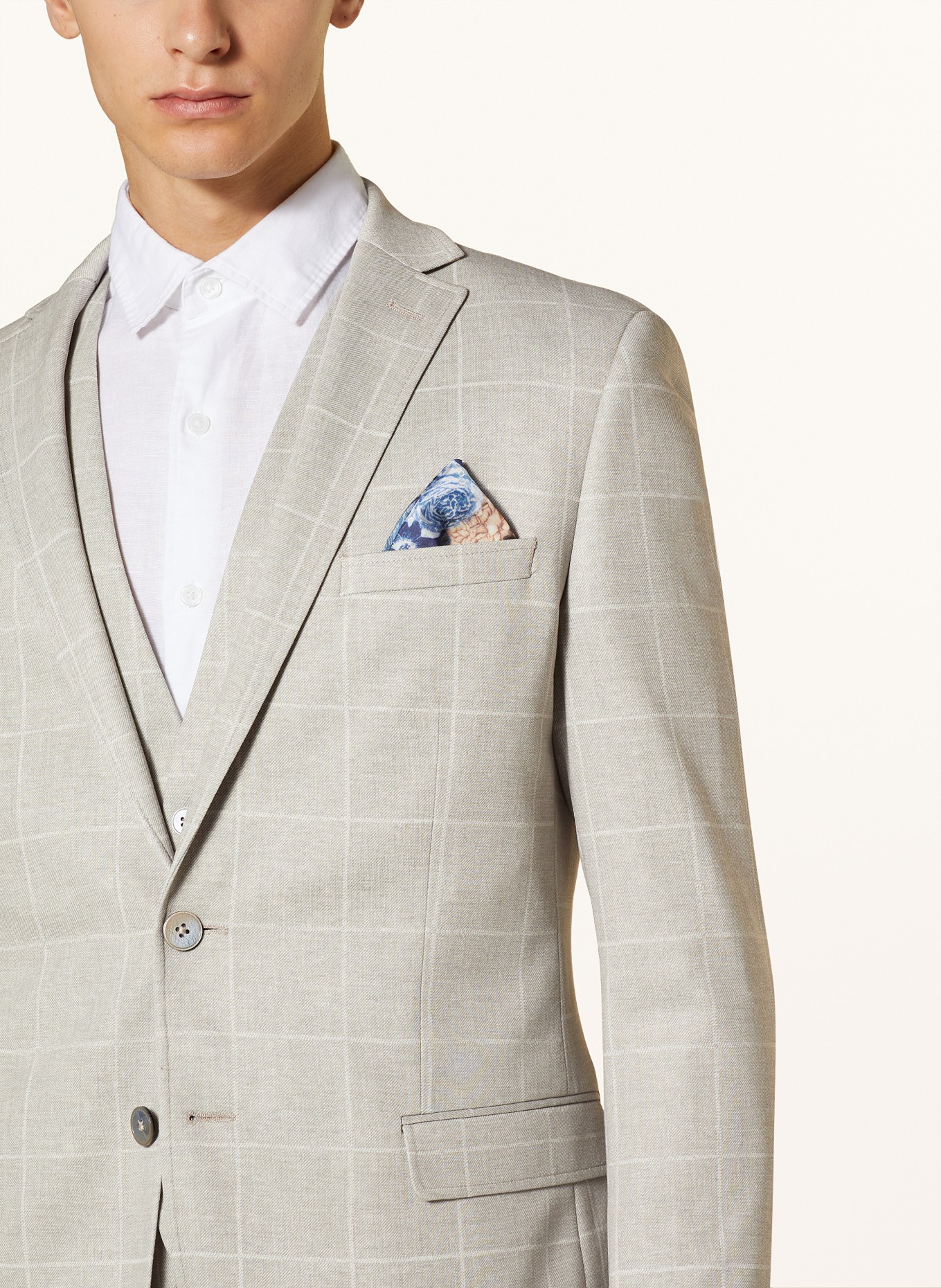 PAUL Suit jacket extra slim fit made of jersey, Color: 220 SAND (Image 5)