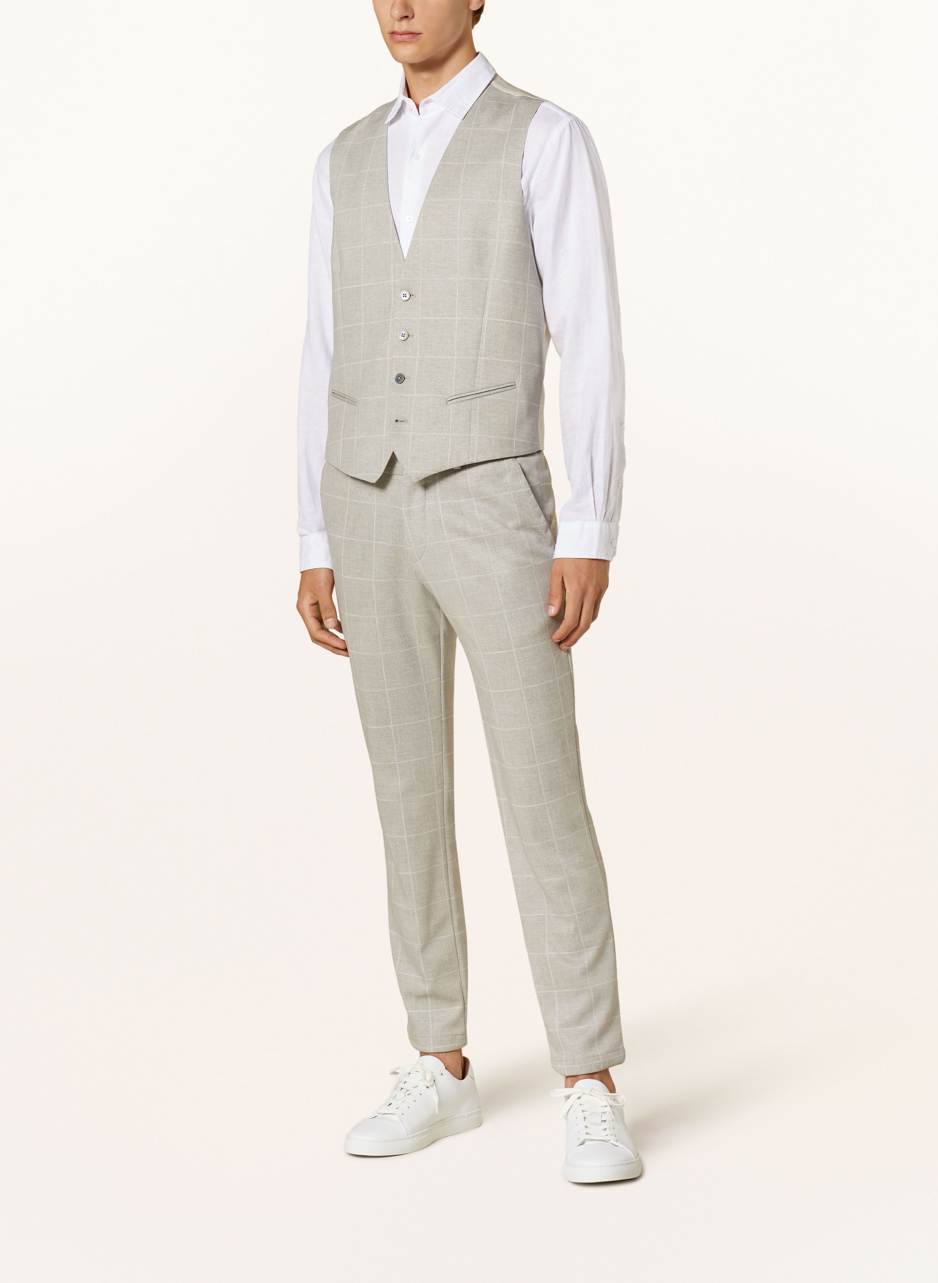 PAUL Suit vest slim fit, Color: 220 SAND (Image 2)