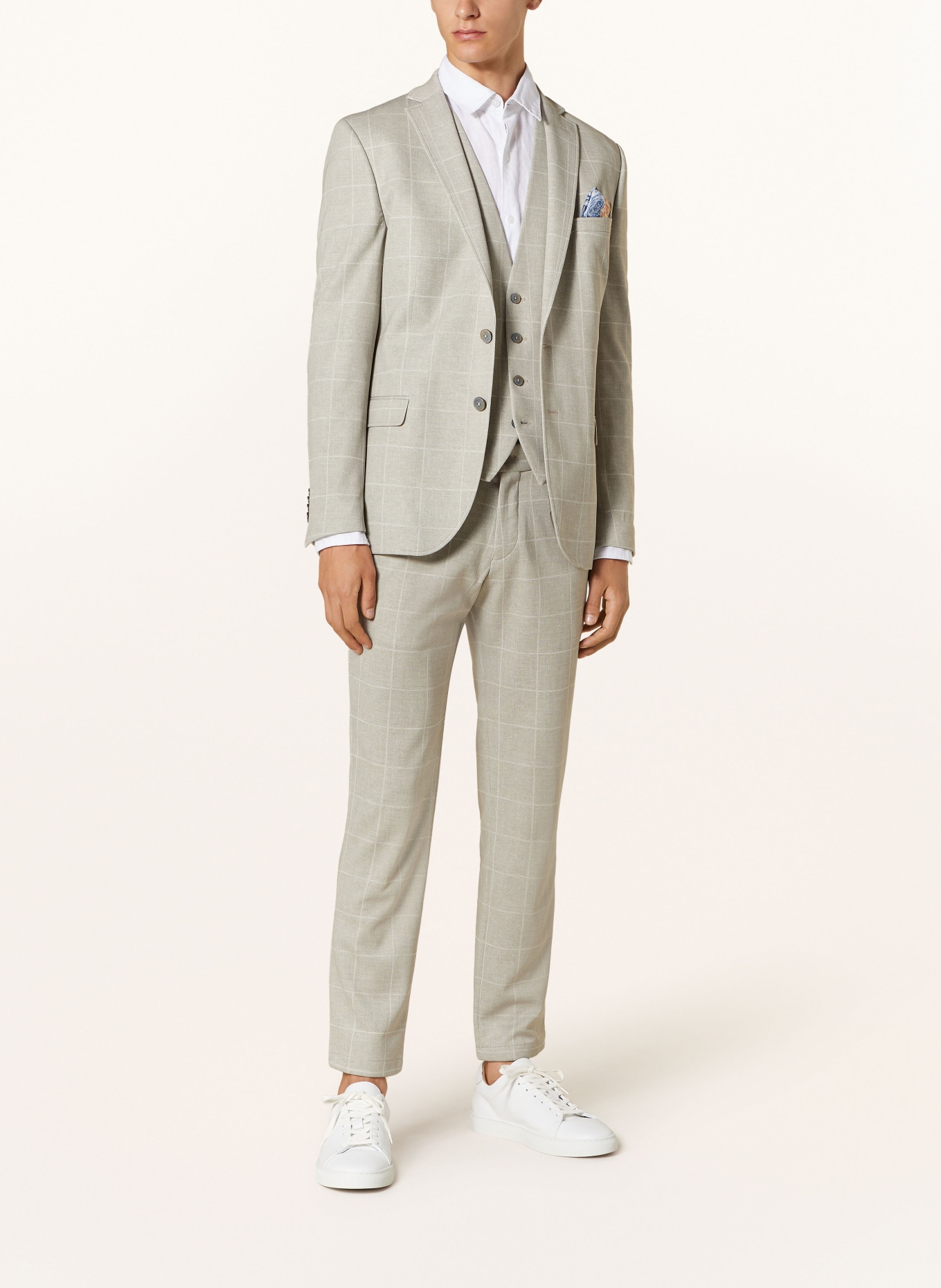 PAUL Suit vest slim fit, Color: 220 SAND (Image 4)
