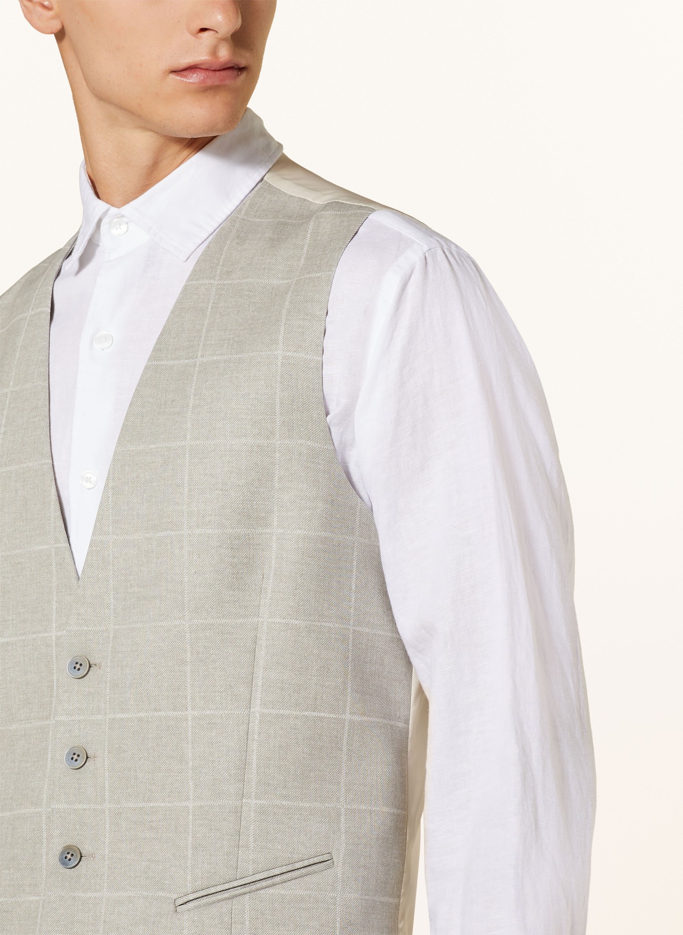 PAUL Suit vest slim fit, Color: 220 SAND (Image 5)