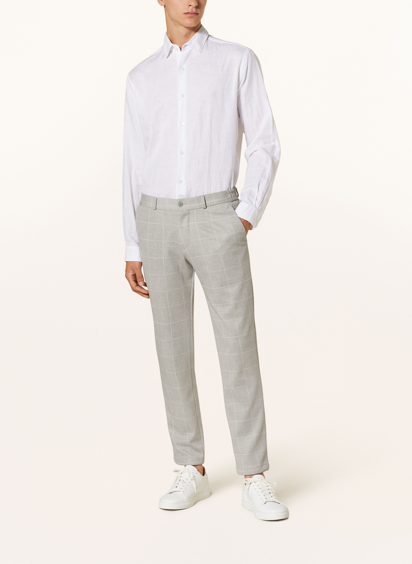 PAUL Oblekové kalhoty Extra Slim Fit z žerzeje, Barva: 220 SAND (Obrázek 3)