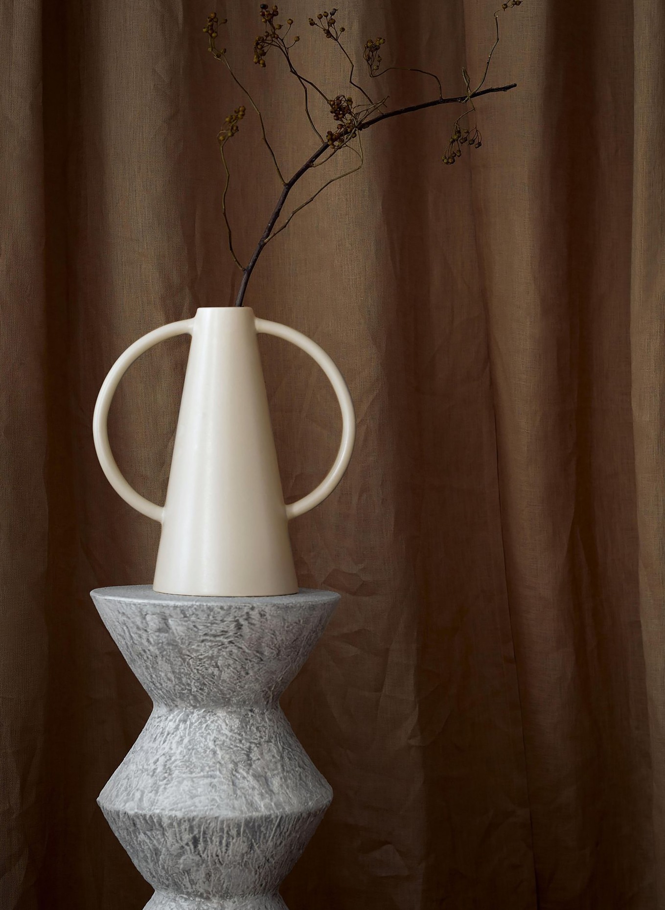 Westwing Collection Vase FRIGYA, Farbe: CREME (Bild 4)