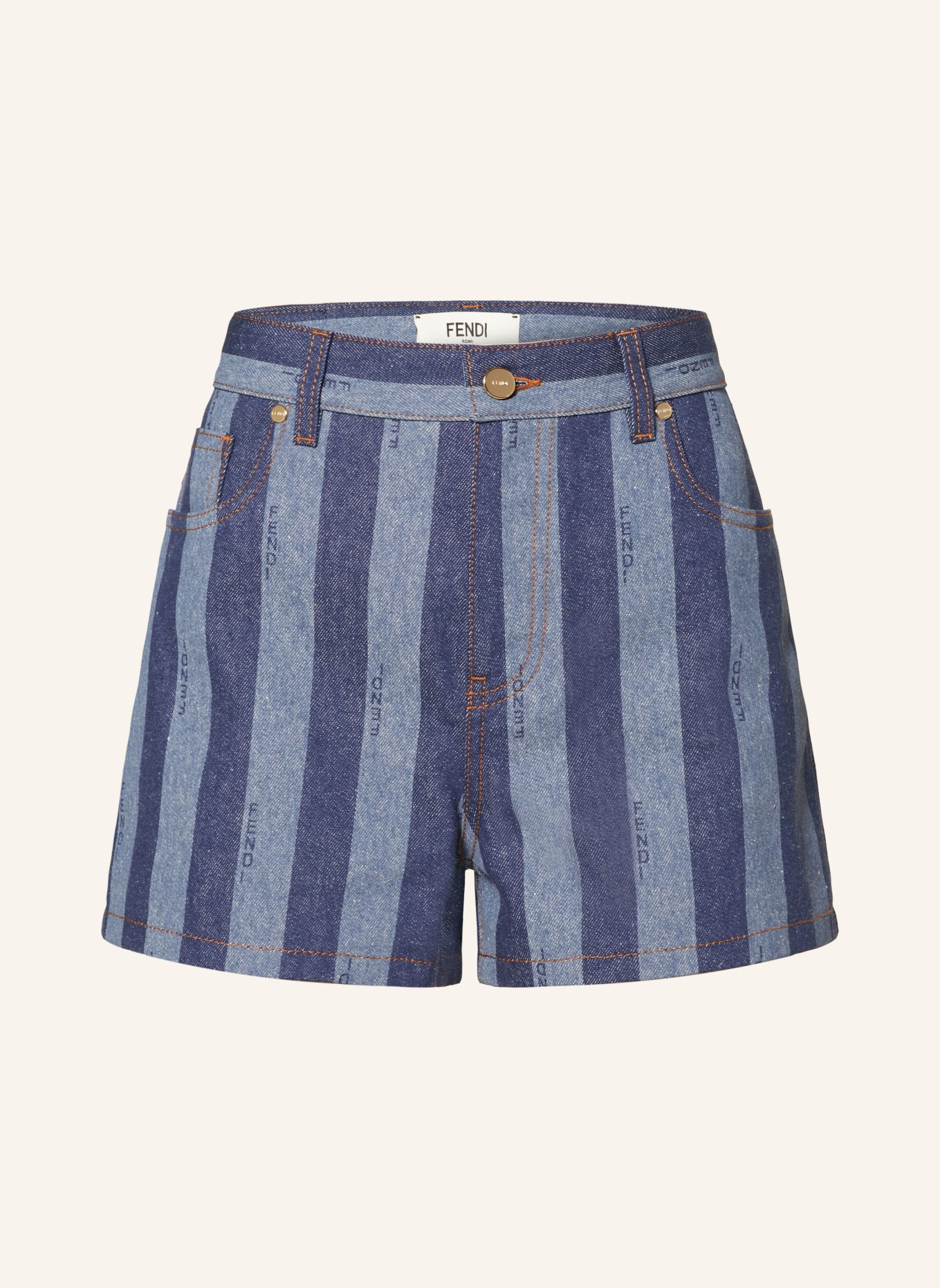 FENDI Denim shorts in f0qb0 navy