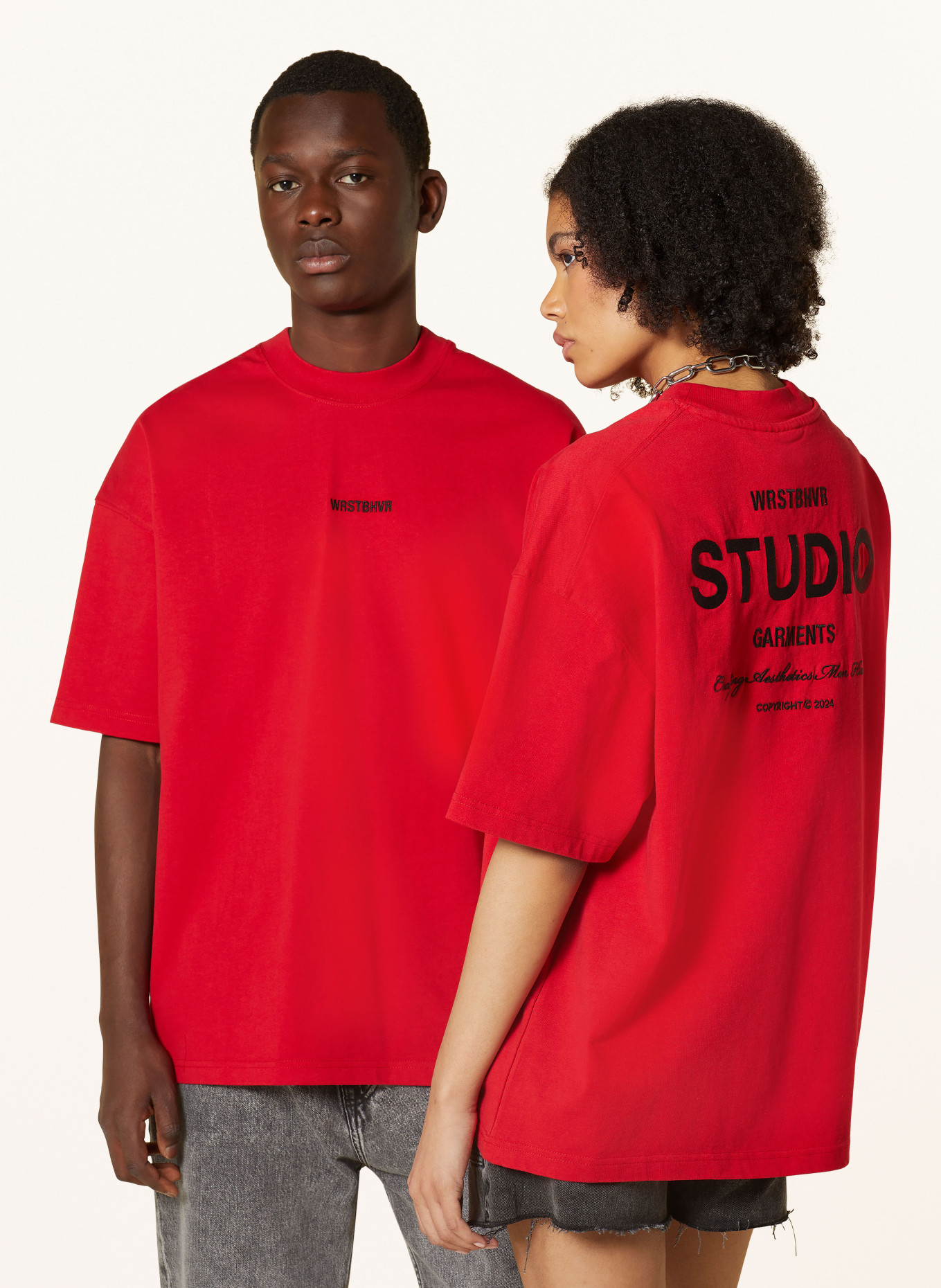 WRSTBHVR T-shirt GARM, Color: RED (Image 4)