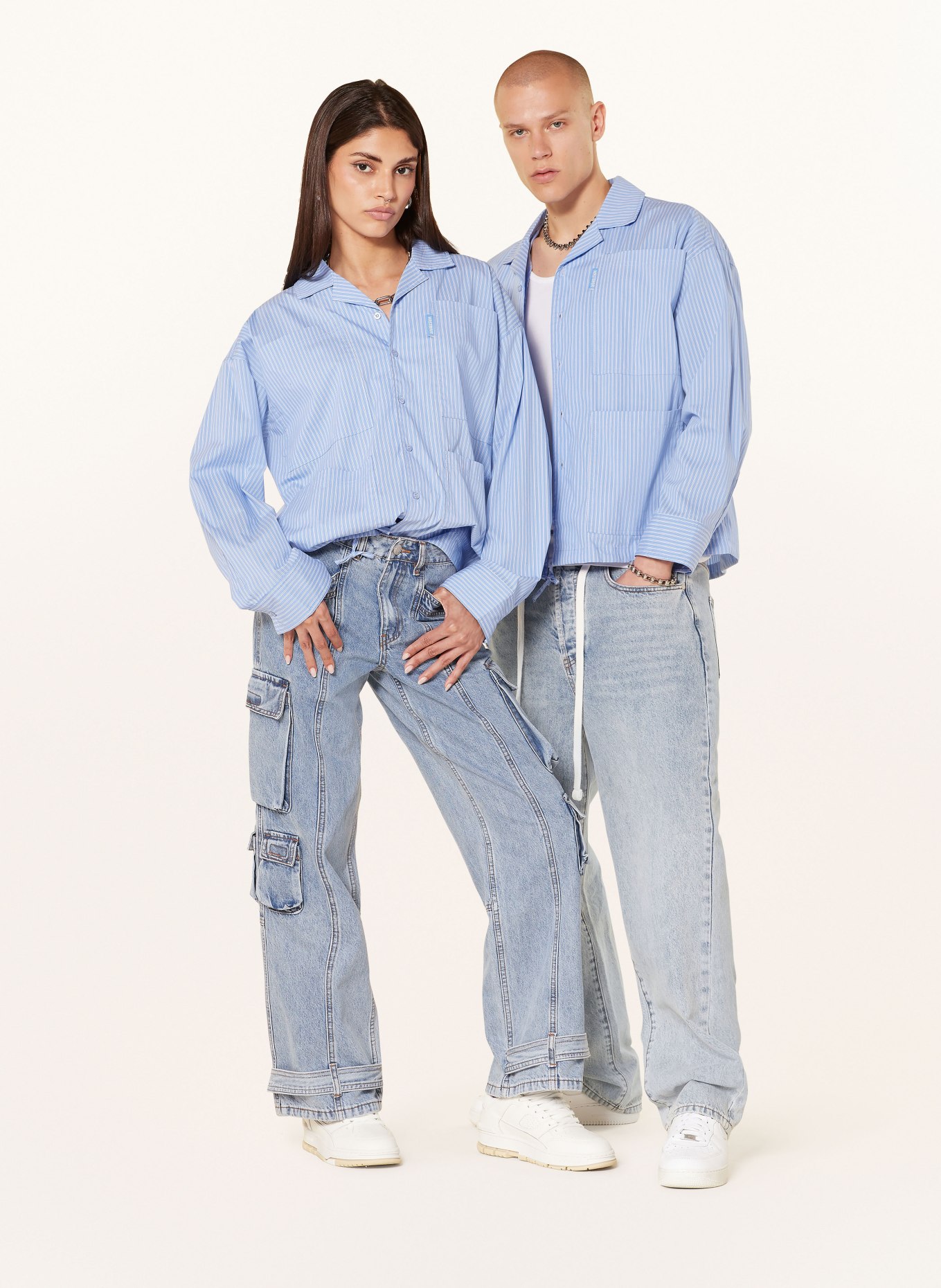 WRSTBHVR Shirt OPIN comfort fit, Color: BLUE/ WHITE (Image 2)