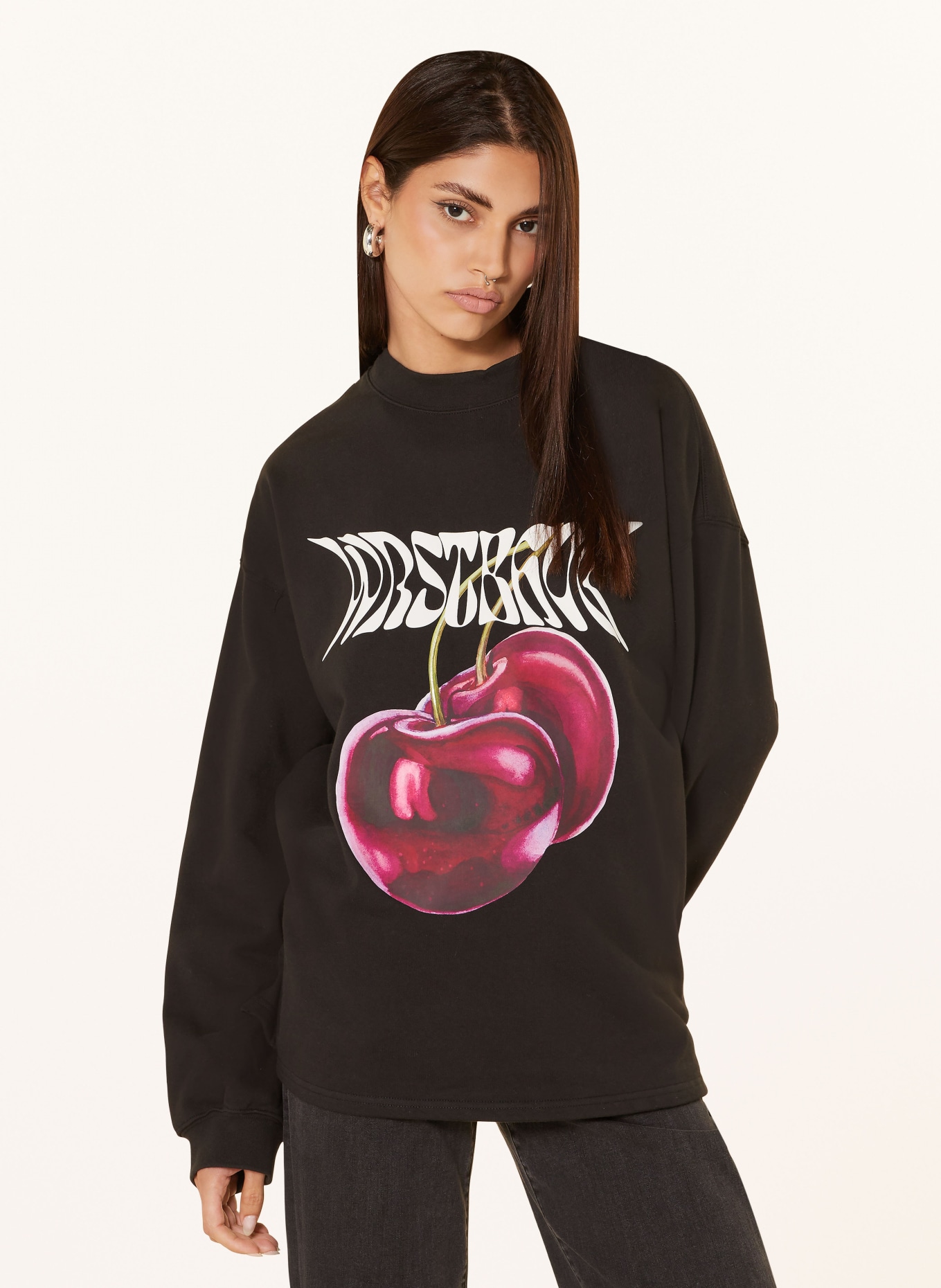 WRSTBHVR Sweatshirt CHER, Color: BLACK/ DARK RED/ WHITE (Image 4)