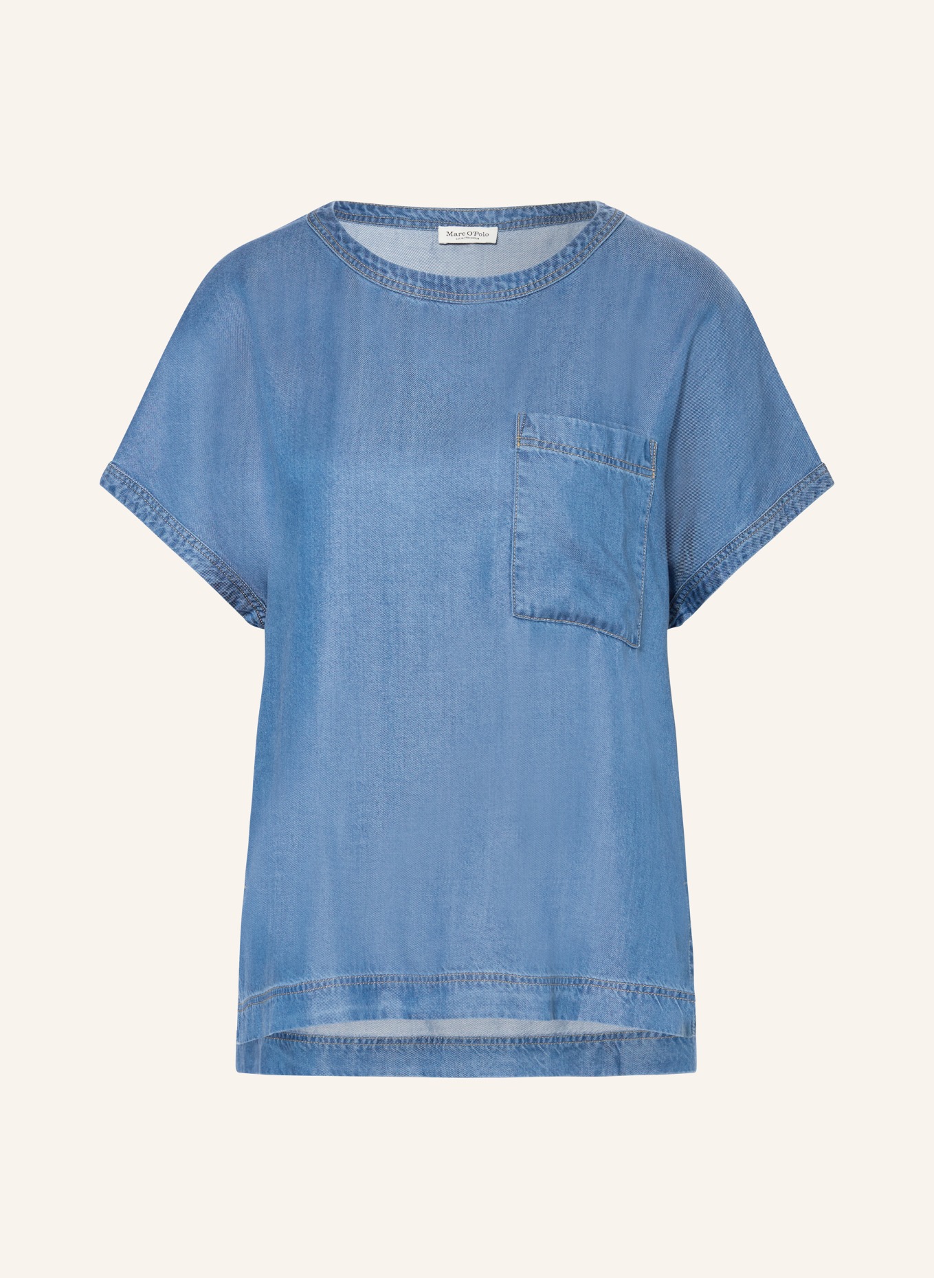 Marc O'Polo Blusenshirt in Jeansoptik, Farbe: BLAU (Bild 1)