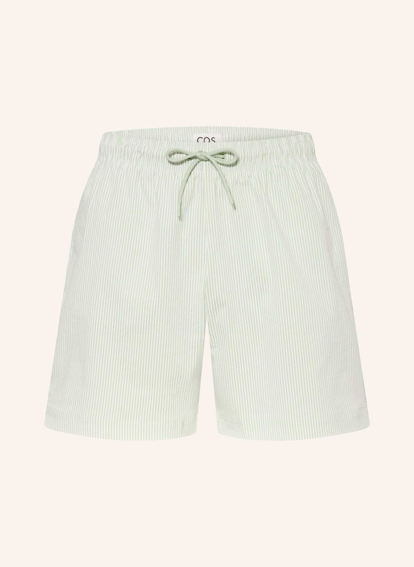 COS Swim Shorts, Color: WHITE/ LIGHT GREEN (Image 1)