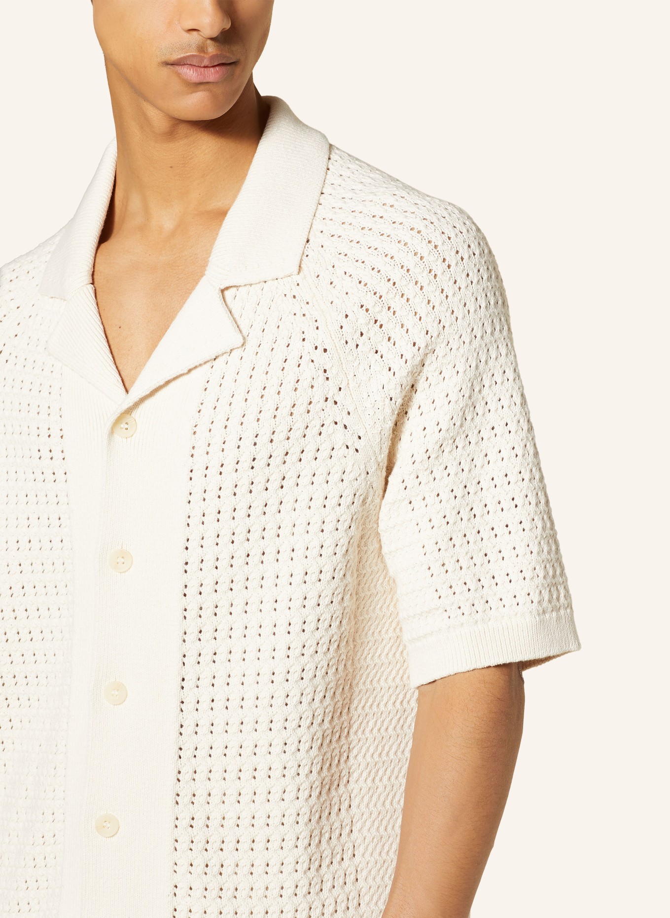 COS Knit shirt relaxed fit, Color: CREAM (Image 4)