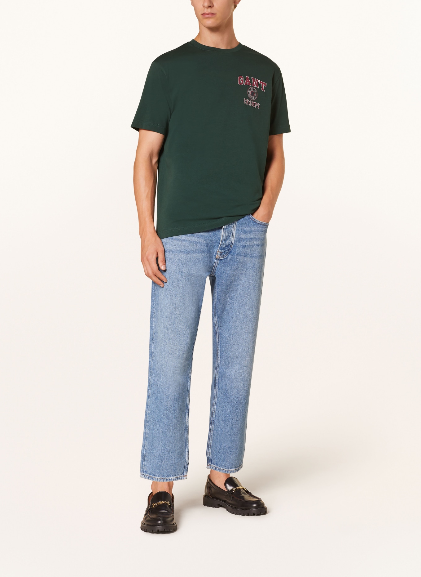 GANT T-shirt, Color: GREEN (Image 2)