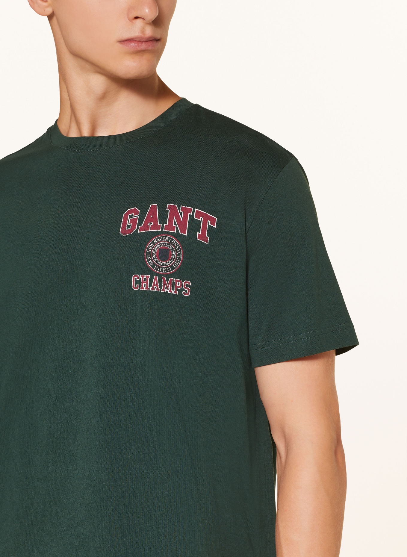 GANT T-shirt, Color: GREEN (Image 4)