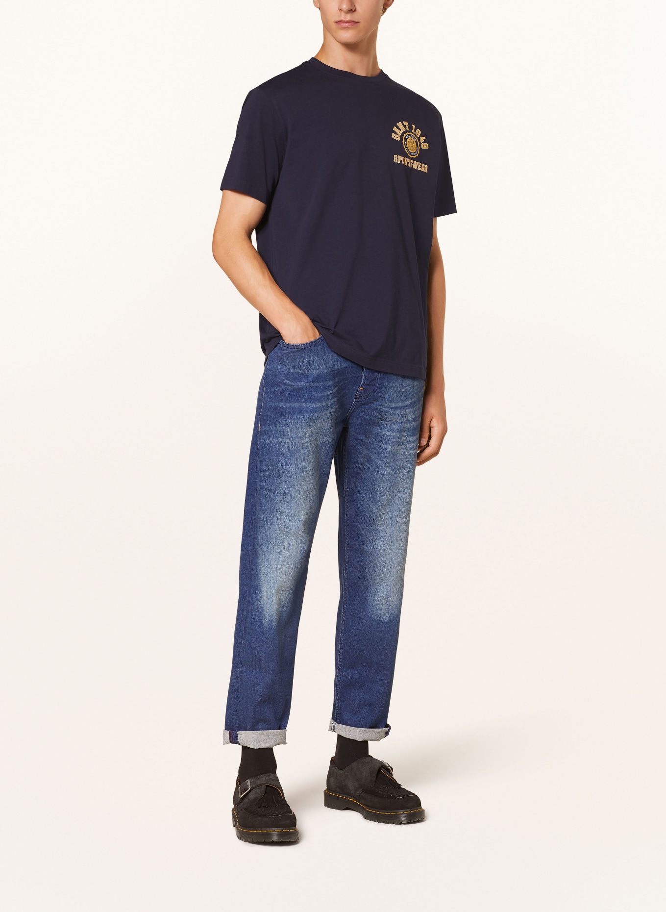 GANT T-shirt, Color: DARK BLUE (Image 2)