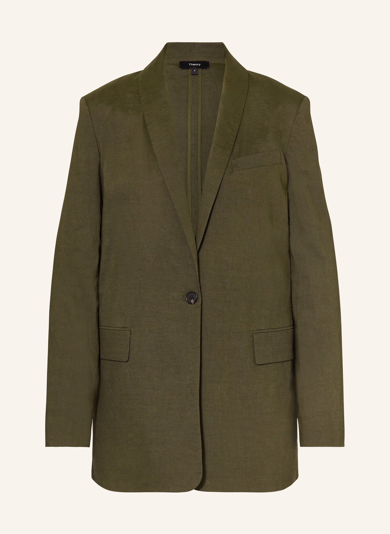 Theory Blazer with linen, Color: OLIVE (Image 1)
