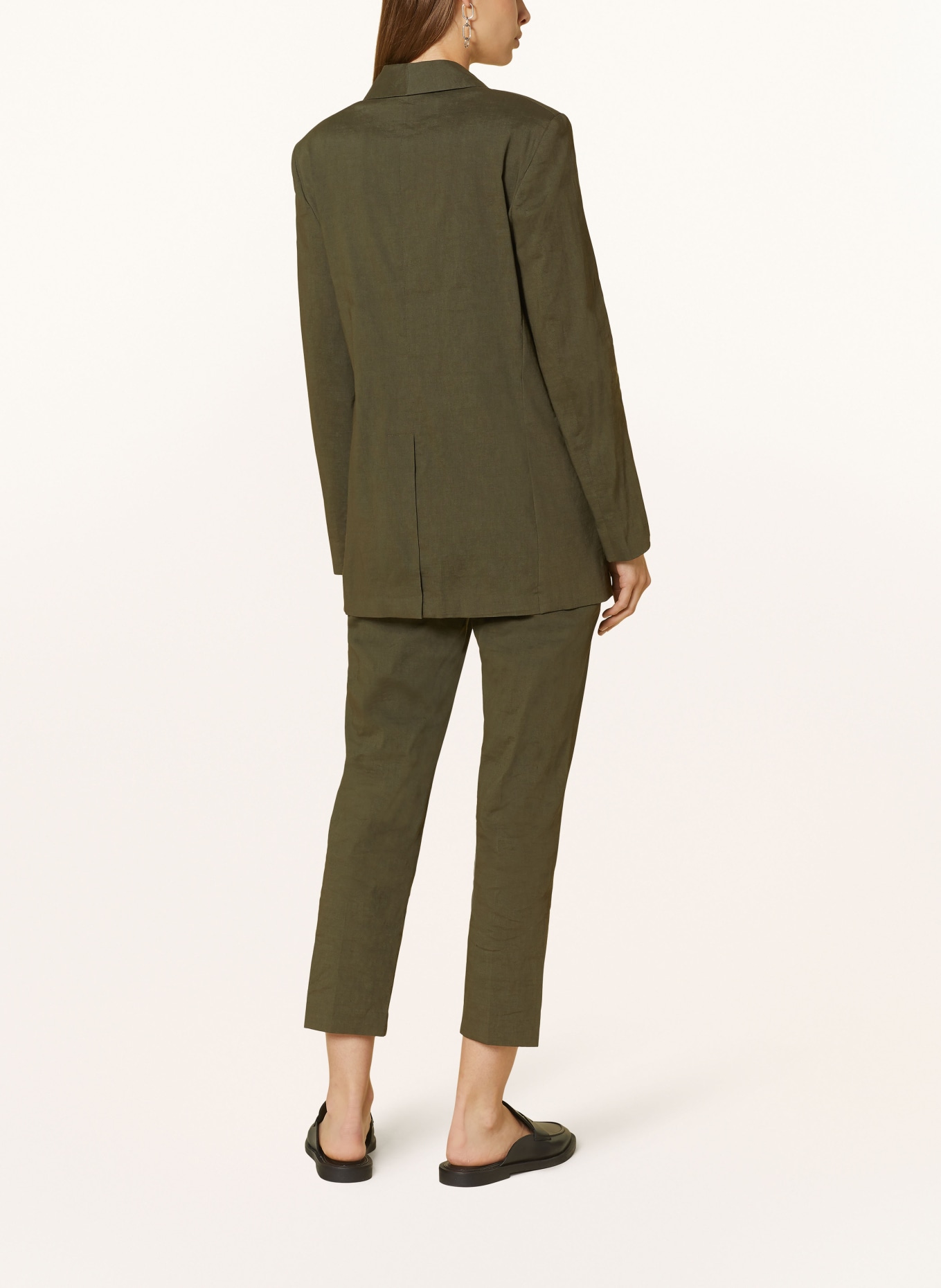 Theory Blazer with linen, Color: OLIVE (Image 3)
