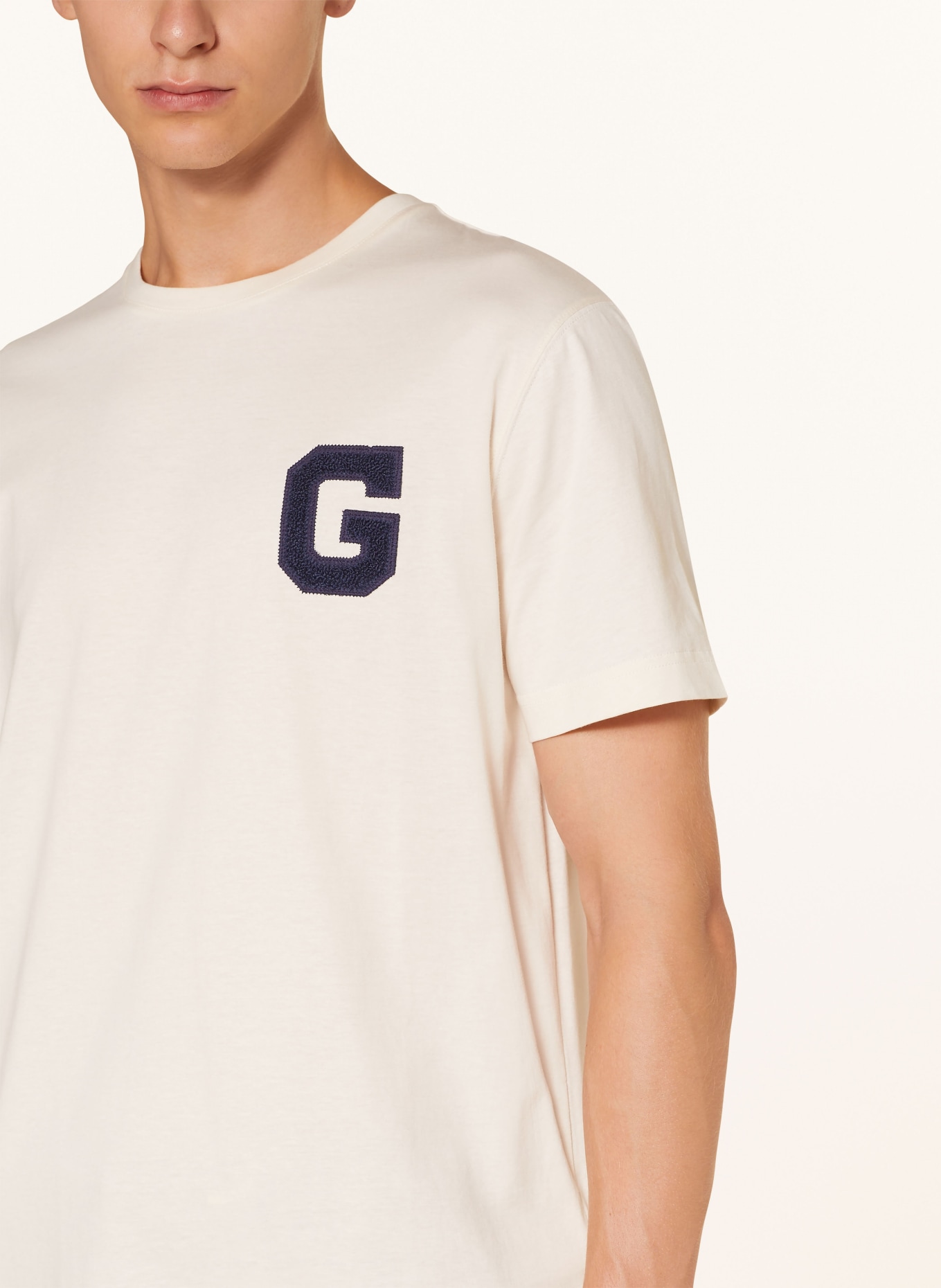 GANT T-shirt, Color: ECRU (Image 4)