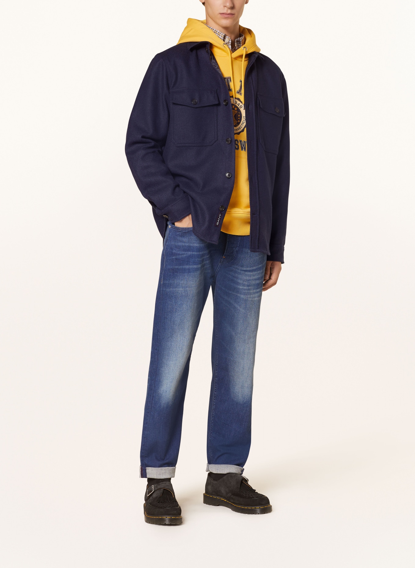 GANT Flannel overshirt, Color: DARK BLUE (Image 2)
