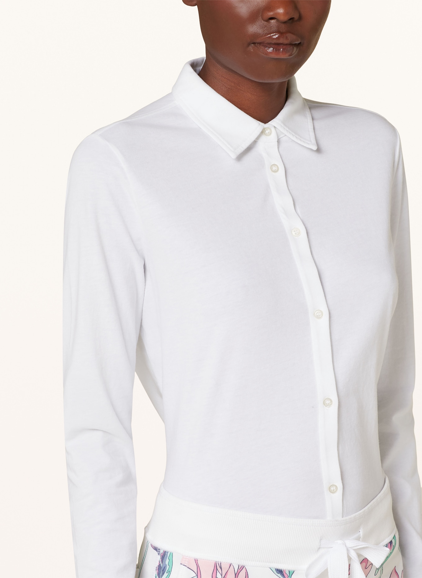 Juvia Shirt blouse FAY in jersey, Color: WHITE (Image 4)