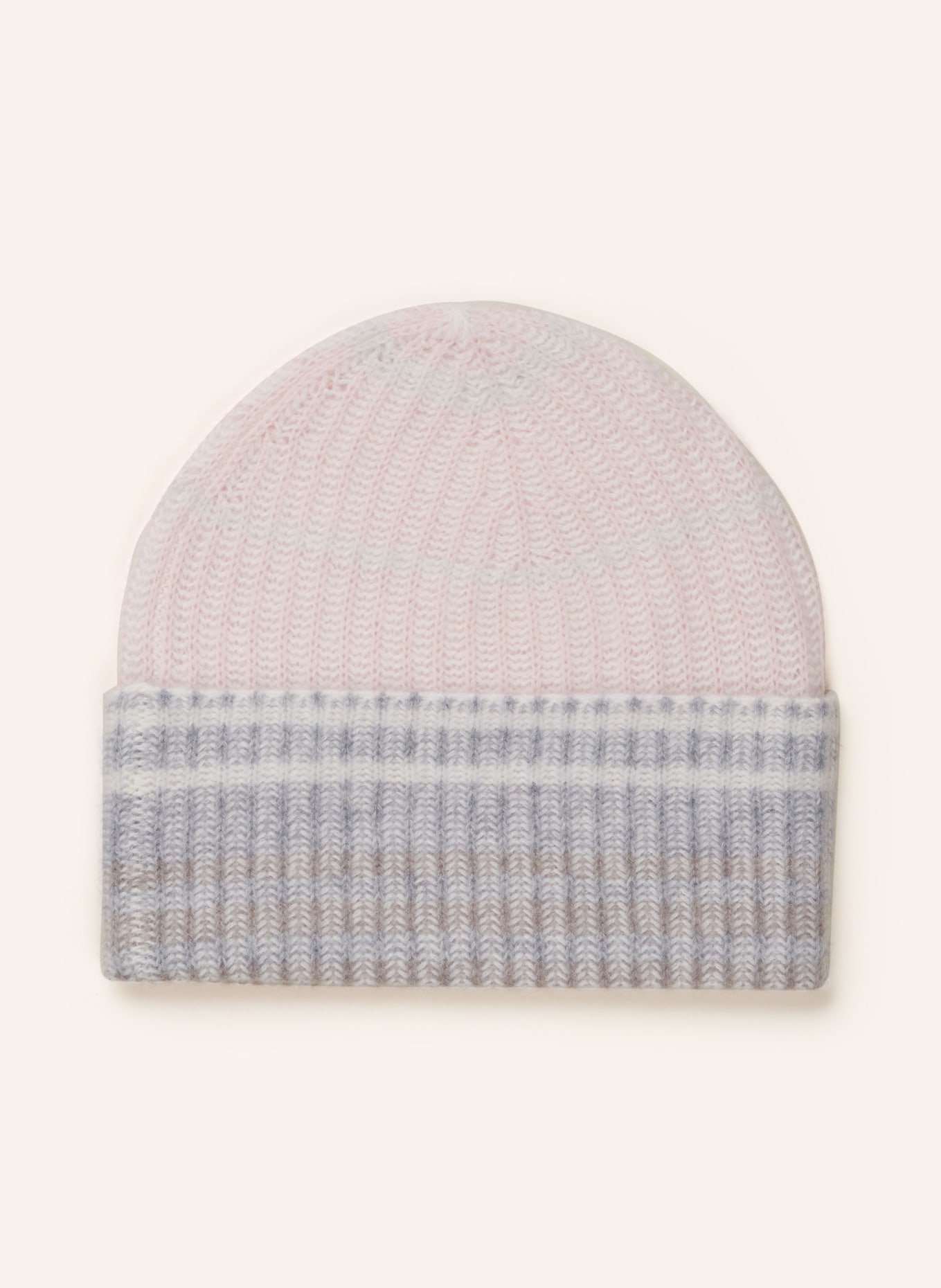 darling harbour Mütze mit Cashmere: HELLROSA / GRAU